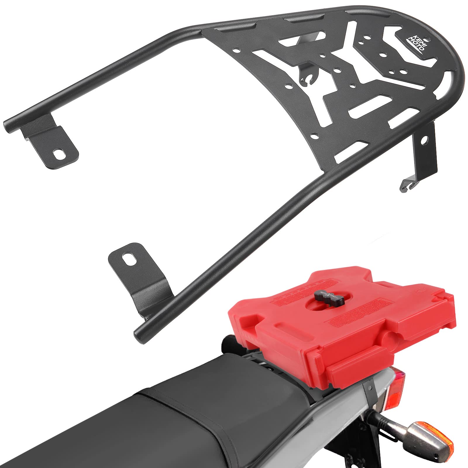 Photo of Motorcycle Rear Luggage Rack for Yamaha TW200 1987-2023 by Kemimoto - Premium for UTVs / Side by Sides