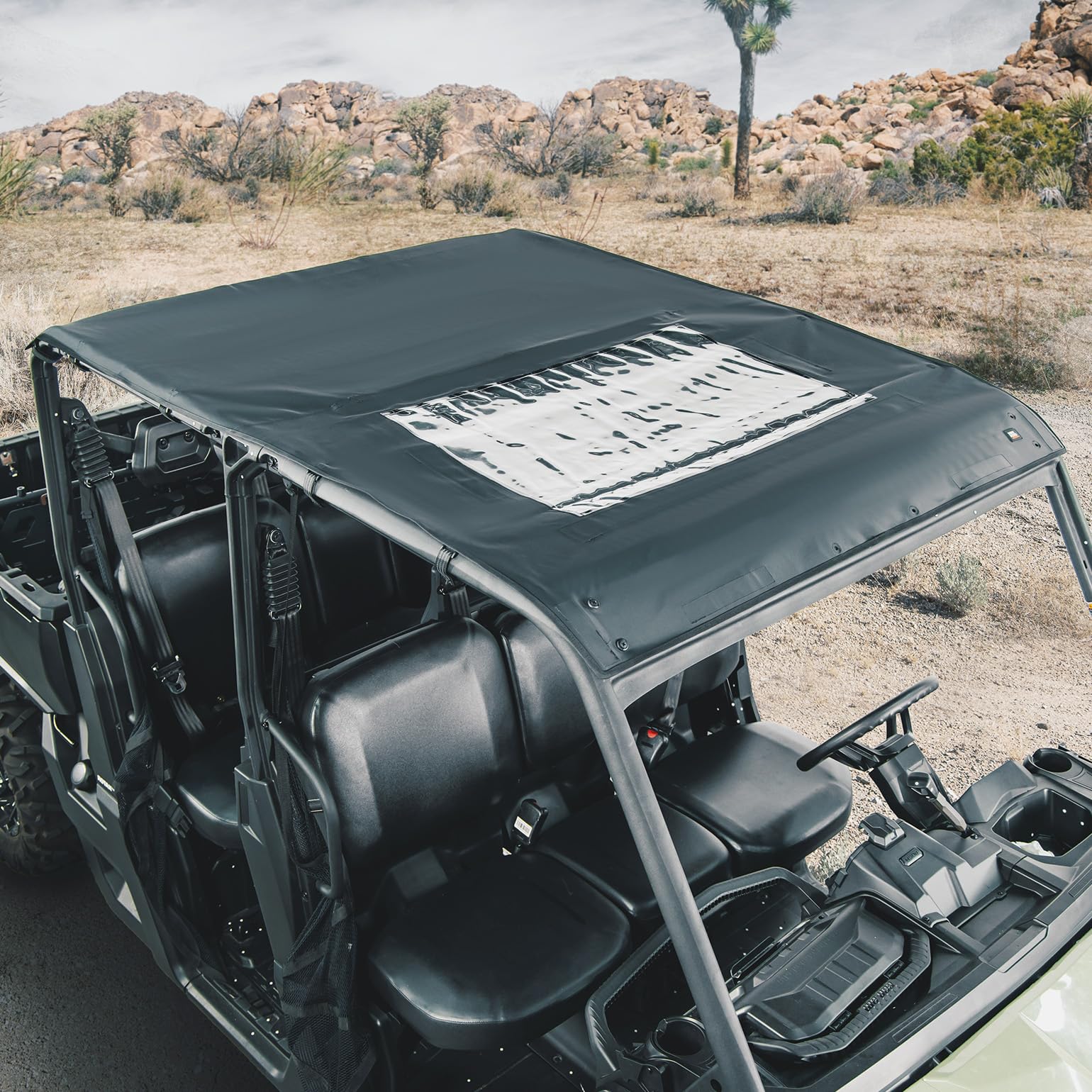 Photo of Soft Roof Top for Can-Am Defender Max HD5/8/10 by Kemimoto - Premium for UTVs / Side by Sides
