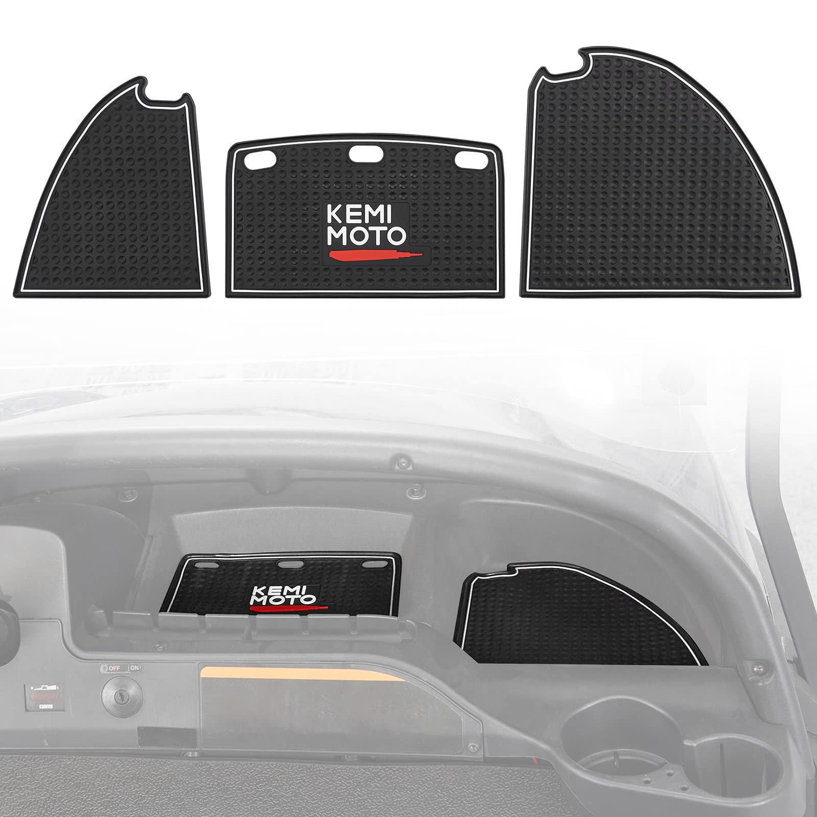 Photo of Golf Cart Dash Mats For Club Car 2004-2023 by Kemimoto - Premium for UTVs / Side by Sides