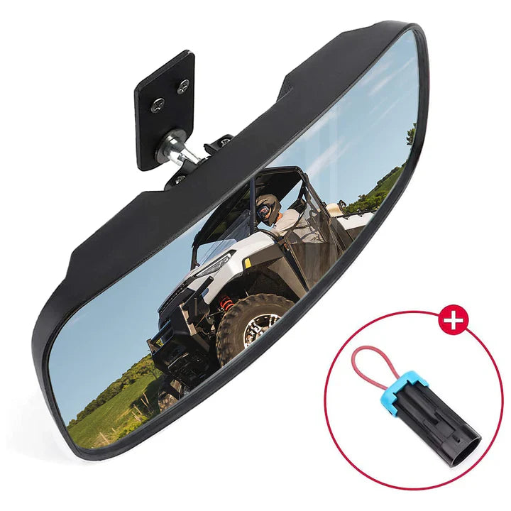 Photo of Rear View Mirror & Side Mirrors for Polaris Ranger 2015-2024 by Kemimoto - Premium for UTVs / Side by Sides