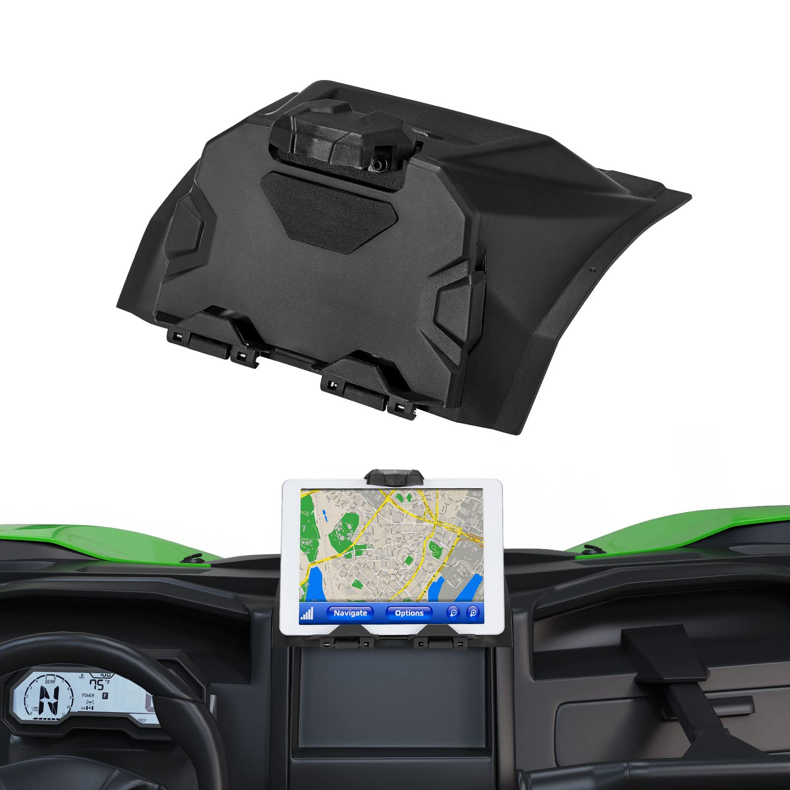 Photo of Electric Device Tablet Holder for Kawasaki Teryx KRX 1000 by Kemimoto - Premium for UTVs / Side by Sides