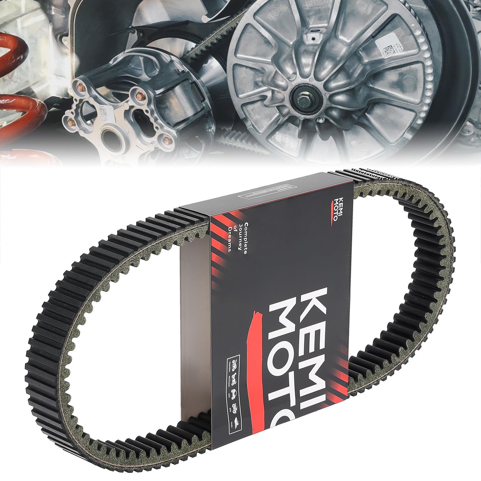 Photo of UTV Heavy Duty Carbon Drive Belt for RZR PRO XP /Turbo by Kemimoto - Premium for UTVs / Side by Sides