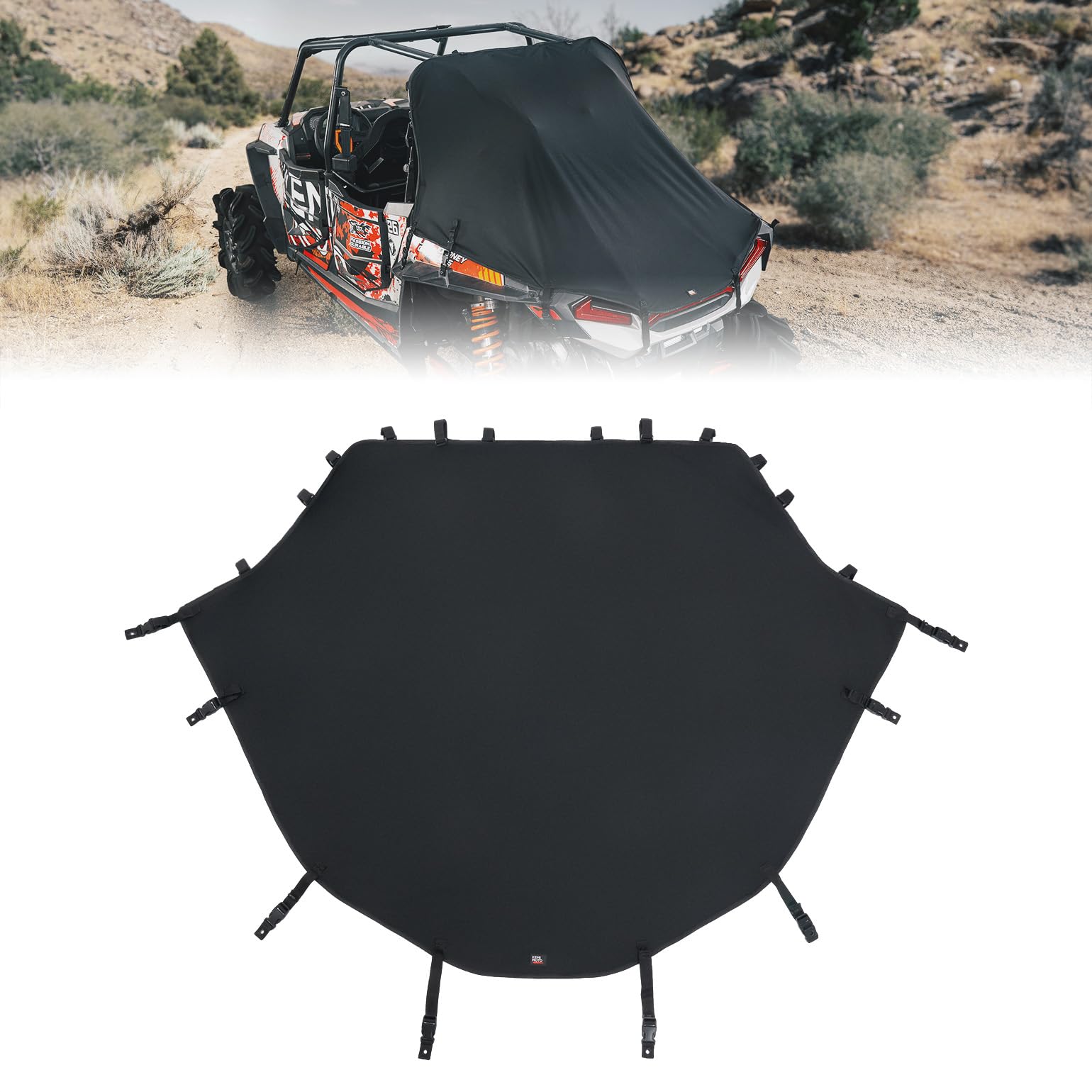 Photo of UTV Cargo Bed Cover for RZR XP 1000 / Turbo 2014-2023 by Kemimoto - Premium for UTVs / Side by Sides