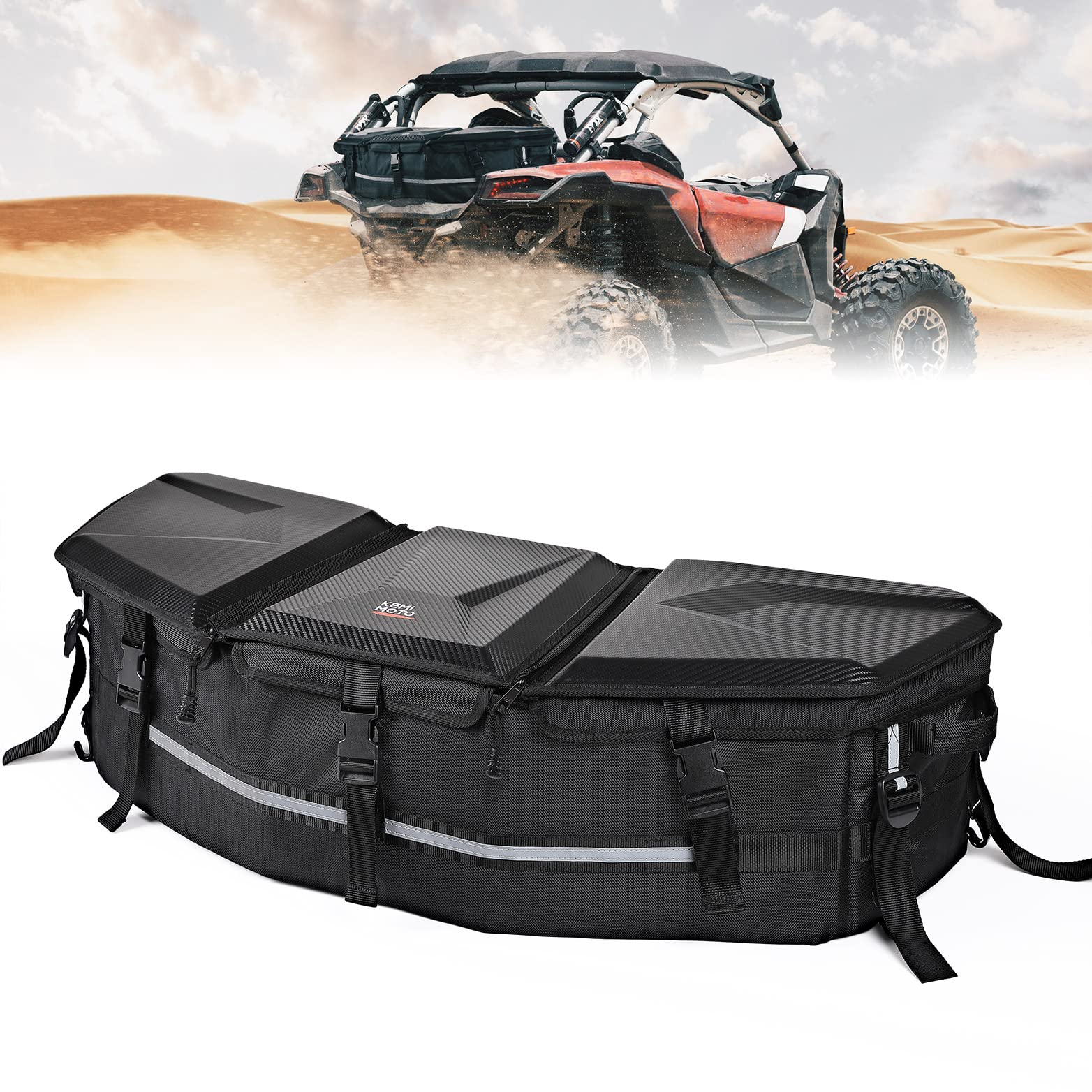 Photo of Rear Storage Bag & Door Bags for Can-Am Maverick X3 MAX by Kemimoto - Premium for UTVs / Side by Sides