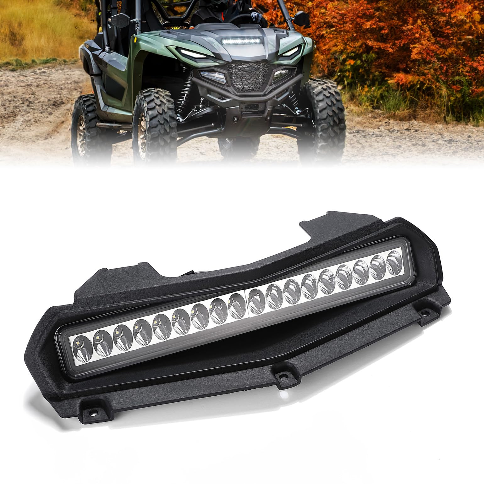 Photo of LED Hood Scoop Light for Yamaha Wolverine Rmax X2/X4 1000 2021-2023 by Kemimoto - Premium for UTVs / Side by Sides