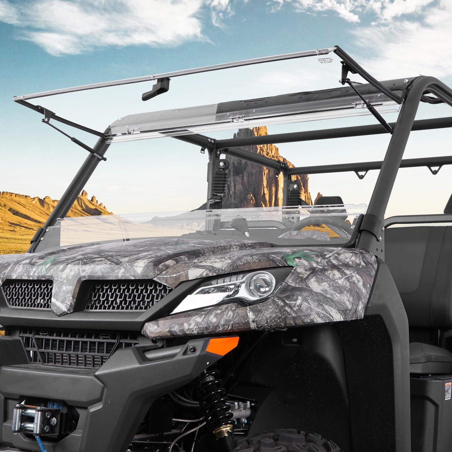 Photo of Kemimoto Flip & Rear Windshield for CFMOTO UFORCE 1000/1000XL by Kemimoto - Premium for UTVs / Side by Sides