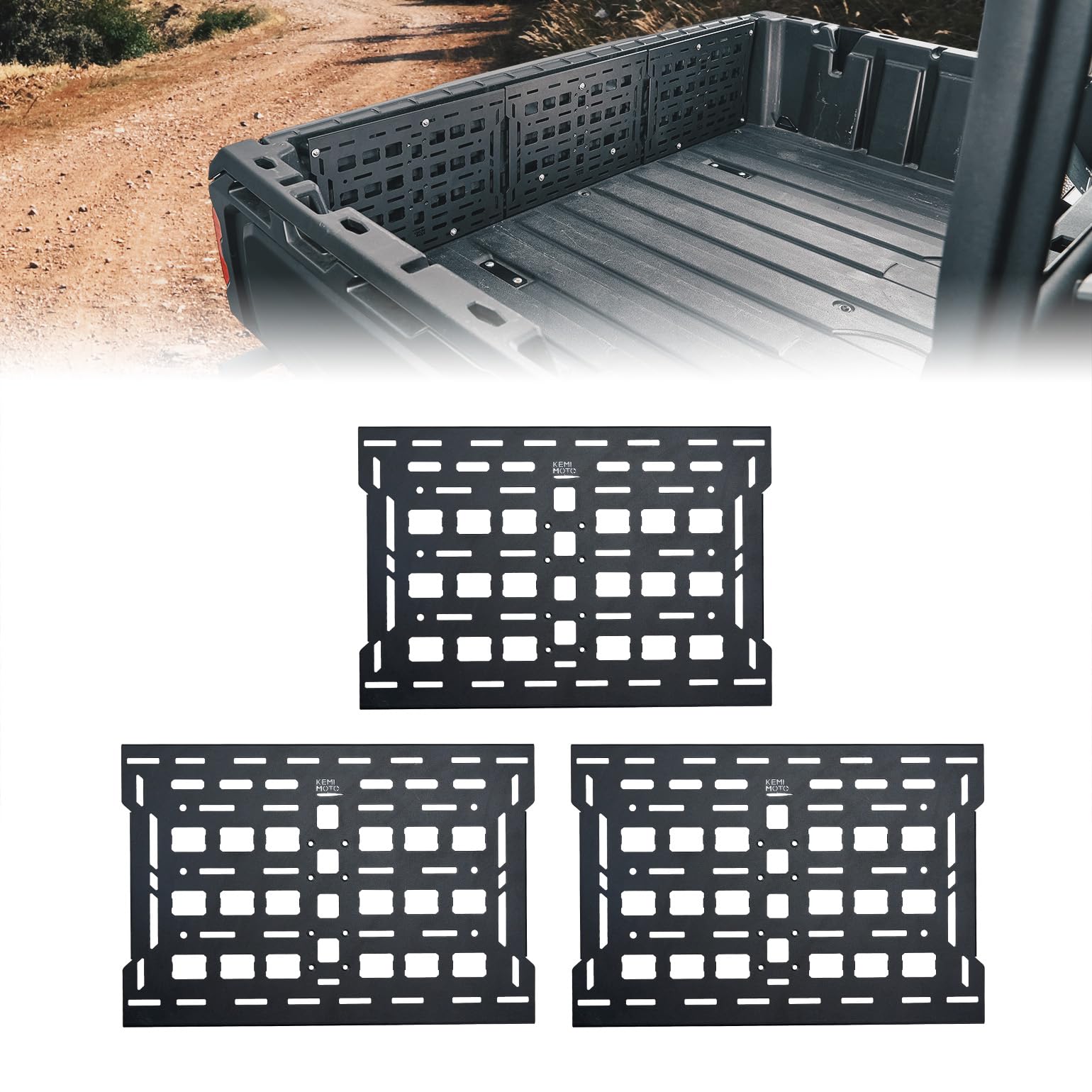 Photo of Molle Panel 3-Pack for Can-Am Defender HD10|9|8|7|5 by Kemimoto - Premium for UTVs / Side by Sides