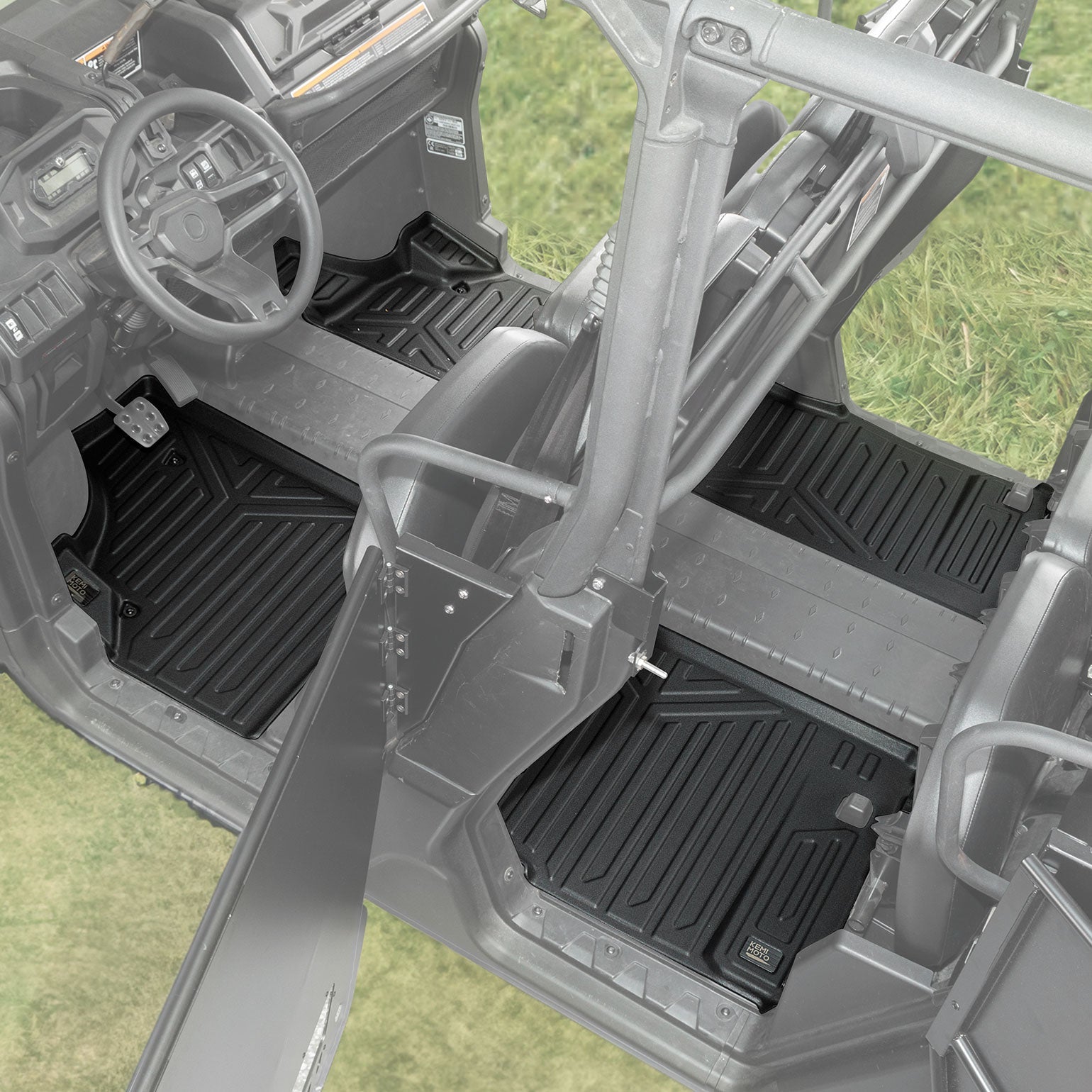 Photo of 4PCS TPE Floor Mats Anti-Slip for Can-Am Defender Max HD7|8|9|10 by Kemimoto - Premium for UTVs / Side by Sides