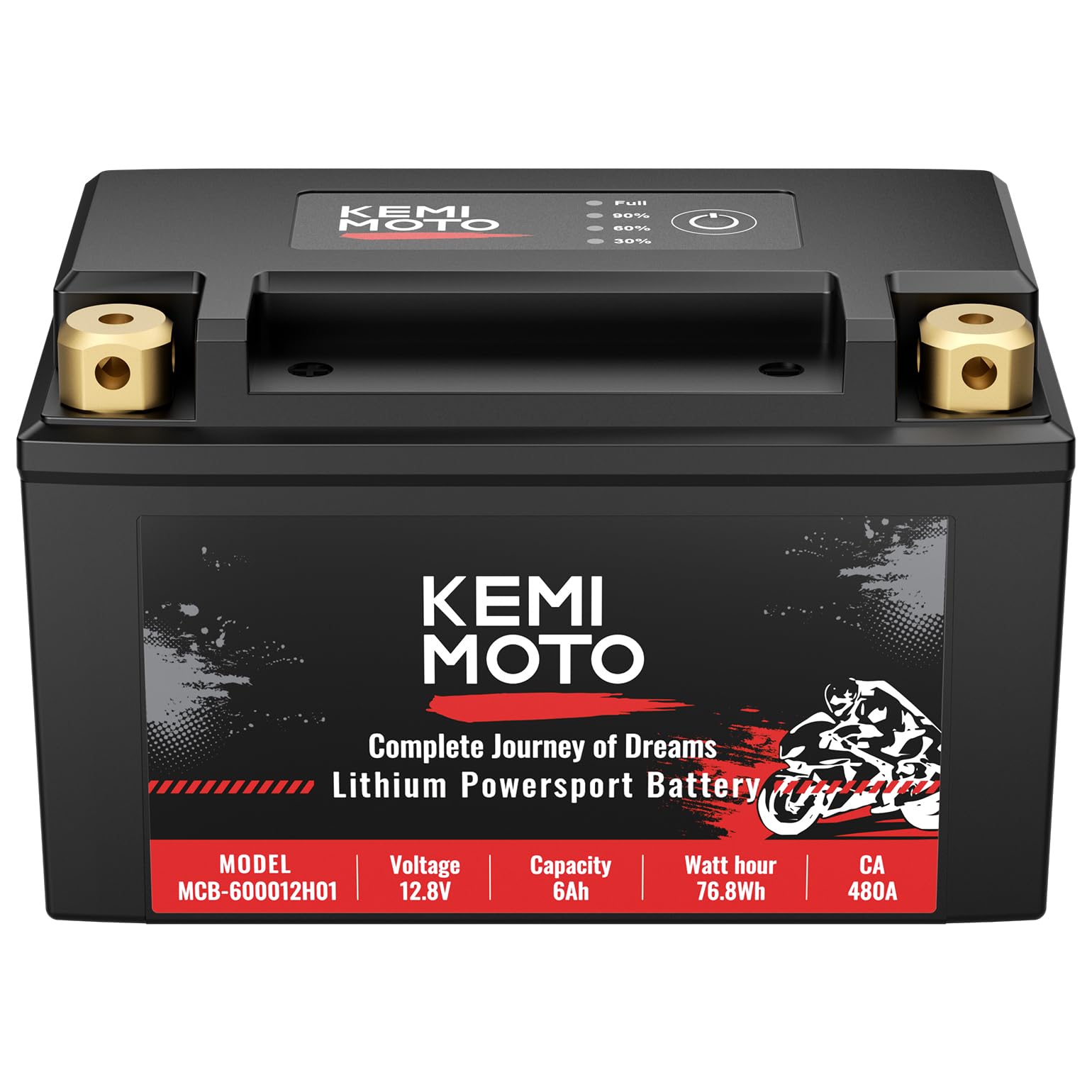 Photo of LiFePO4 12v 6Ah Lithium Battery for Motorcycle/ Lawn Mower /ATV/ UTV by Kemimoto - Premium for UTVs / Side by Sides