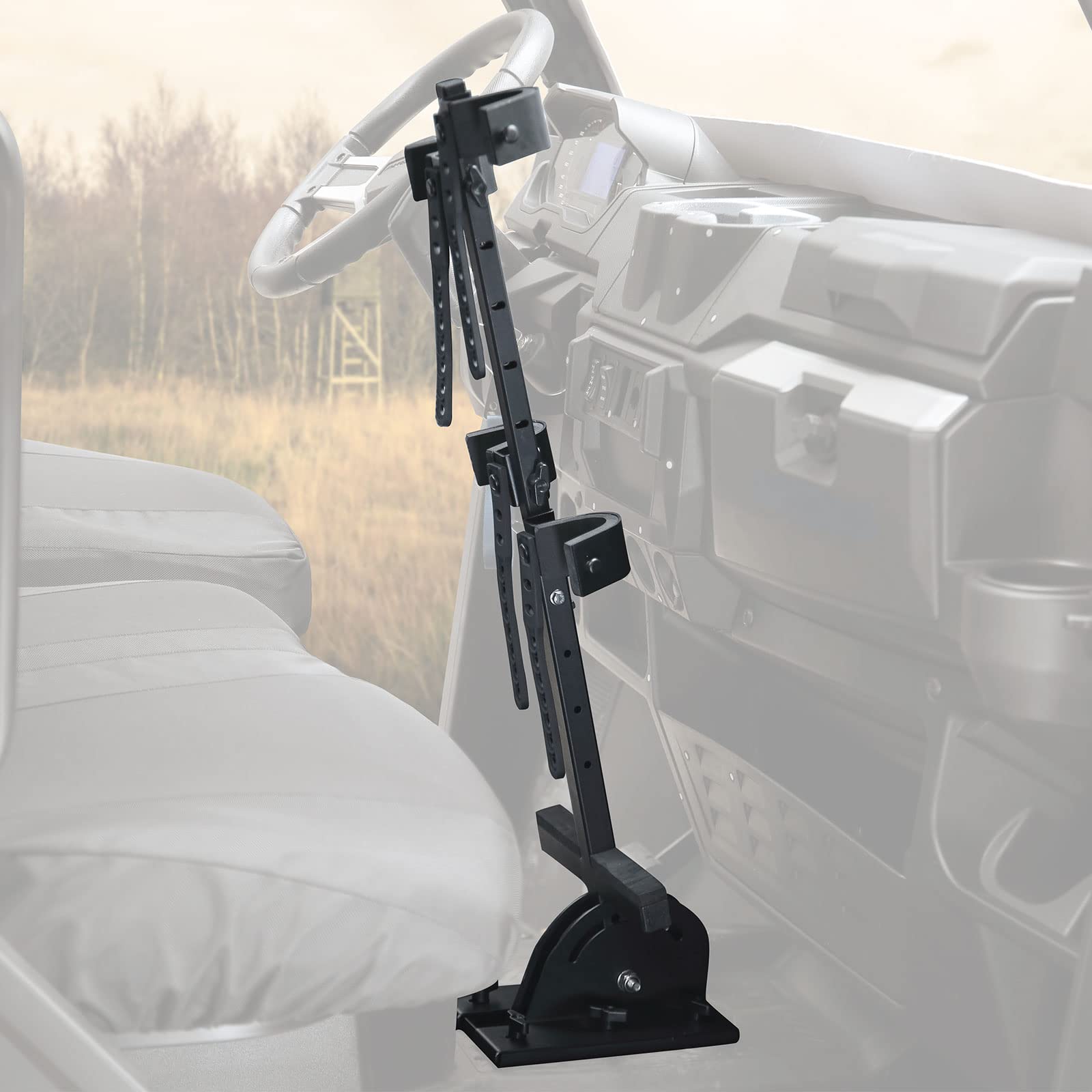 Photo of UTV Shotgun Holder, Floor Vertical Mount Holder by Kemimoto - Premium for UTVs / Side by Sides