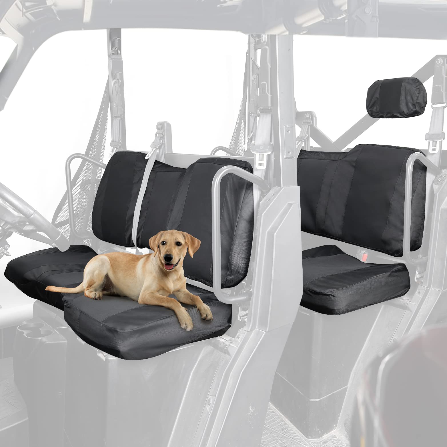 Photo of UTV Front & Rear Seat Covers for Polaris Ranger Crew XP 1000 by Kemimoto - Premium for UTVs / Side by Sides