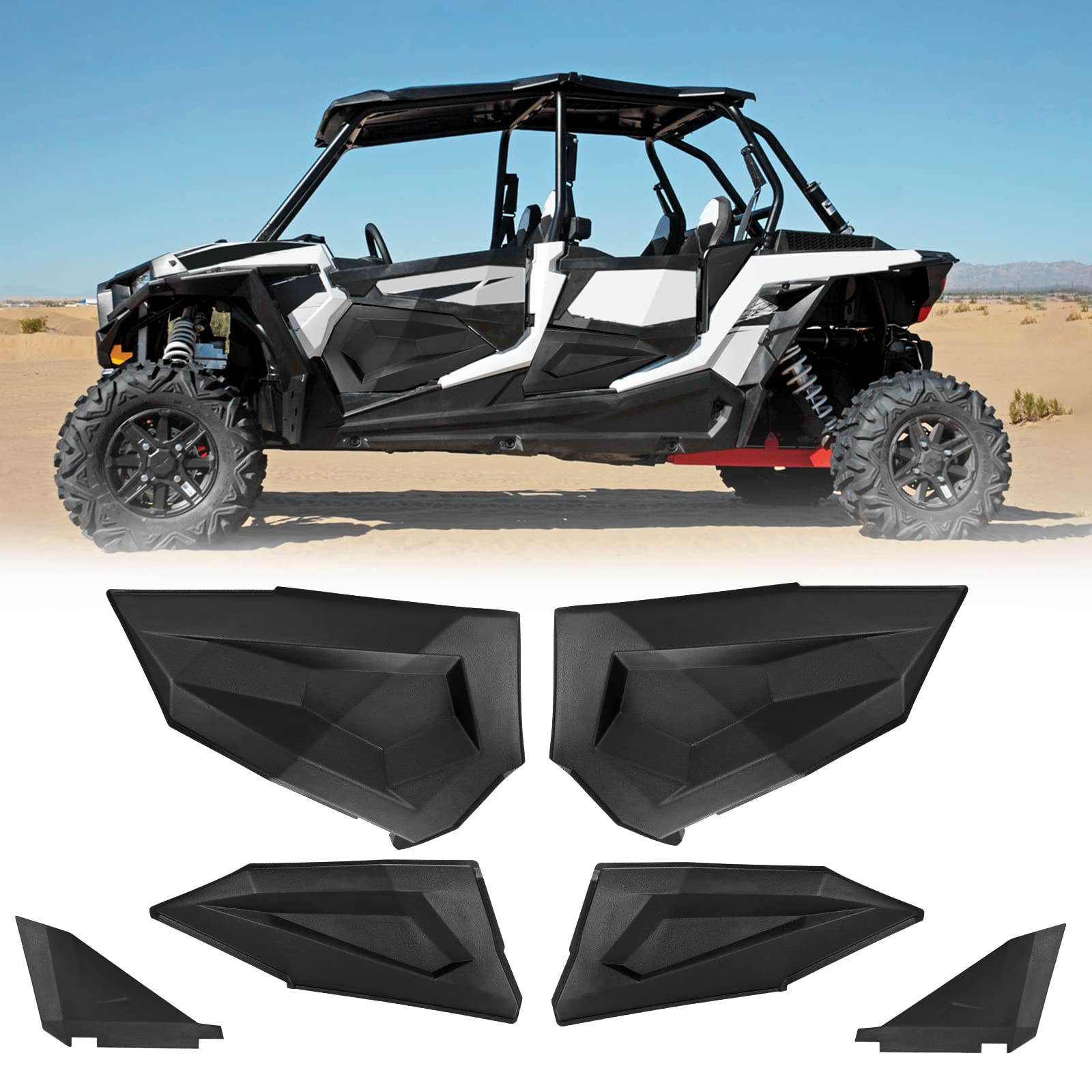 Photo of Lower Doors Panel Inserts For Polaris RZR XP4 1000 2014-2023 (4 Doors) by Kemimoto - Premium for UTVs / Side by Sides