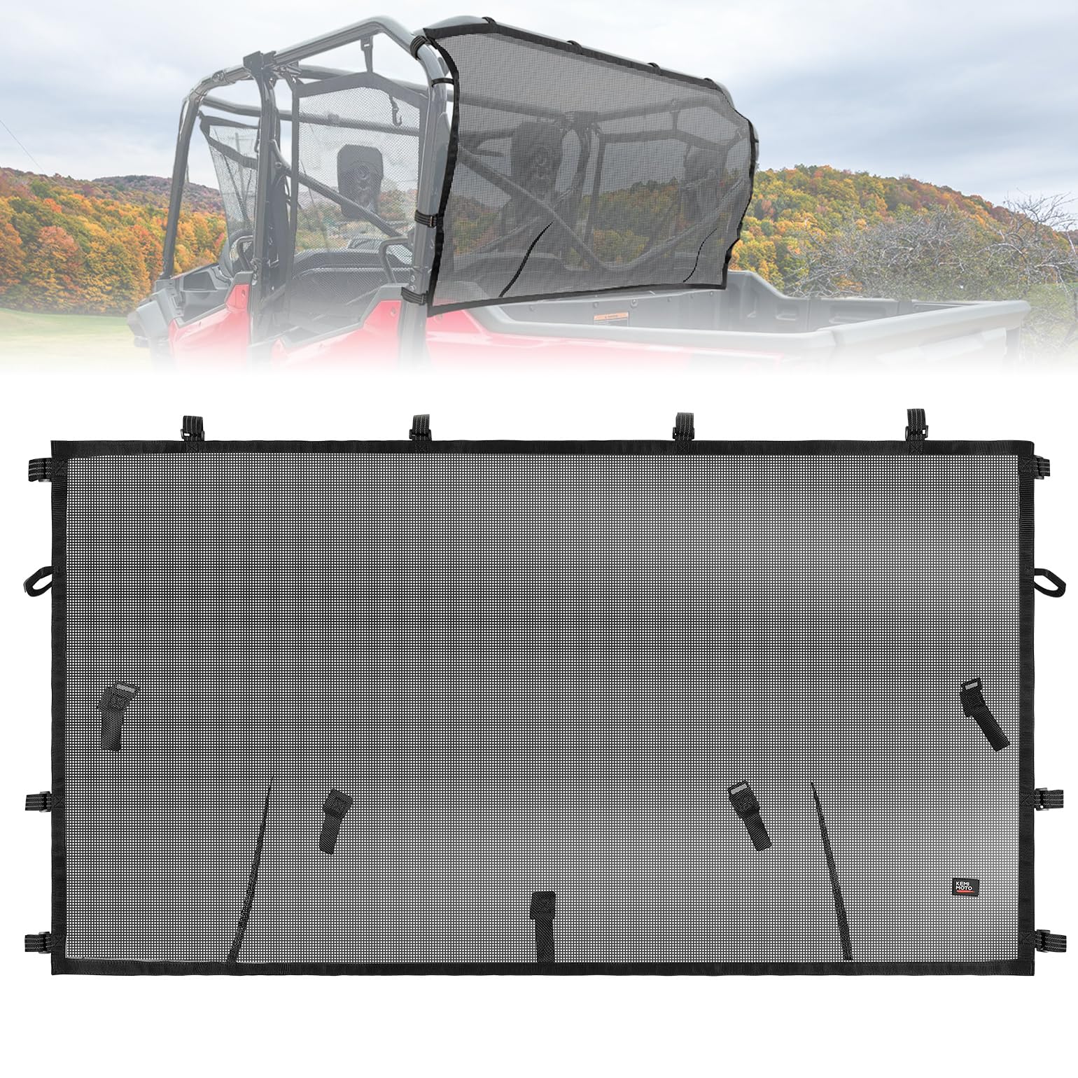 Photo of UTV Soft Rear Window Net For Pioneer 1000-6 by Kemimoto - Premium for UTVs / Side by Sides