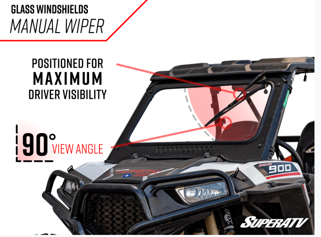 Photo of SuperATV Polaris RZR XP Turbo S Glass Windshield by SuperATV - Premium Windshields for UTVs / Side by Sides