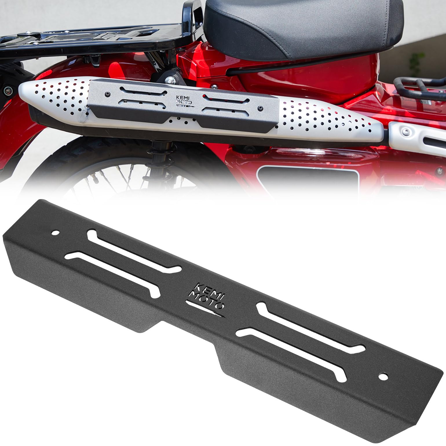 Photo of Metal Exhaust Heat Shield Guard Cover for CT125 by Kemimoto - Premium for UTVs / Side by Sides