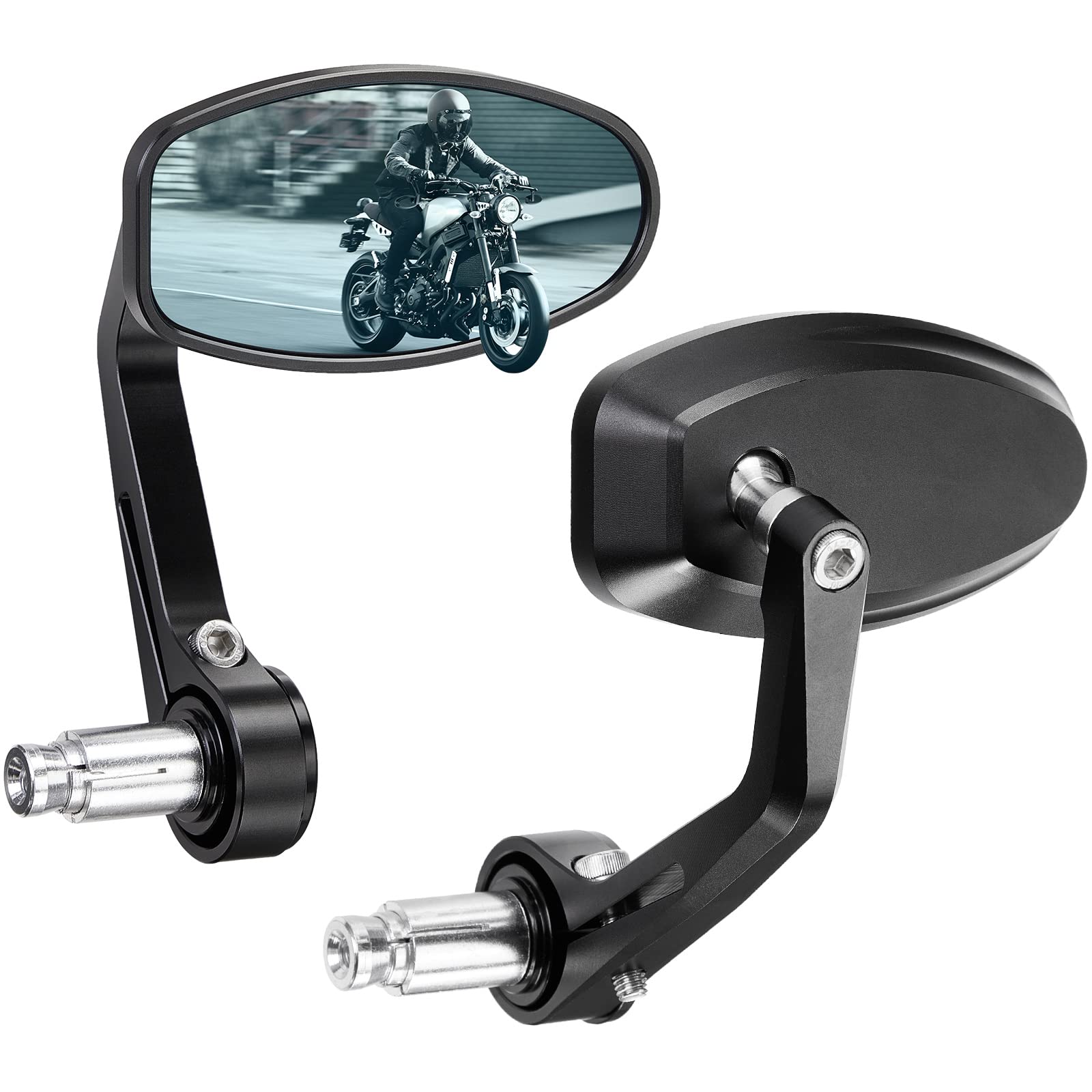 Photo of Motorcycle Handlebar Rearview Mirrors by Kemimoto - Premium for UTVs / Side by Sides