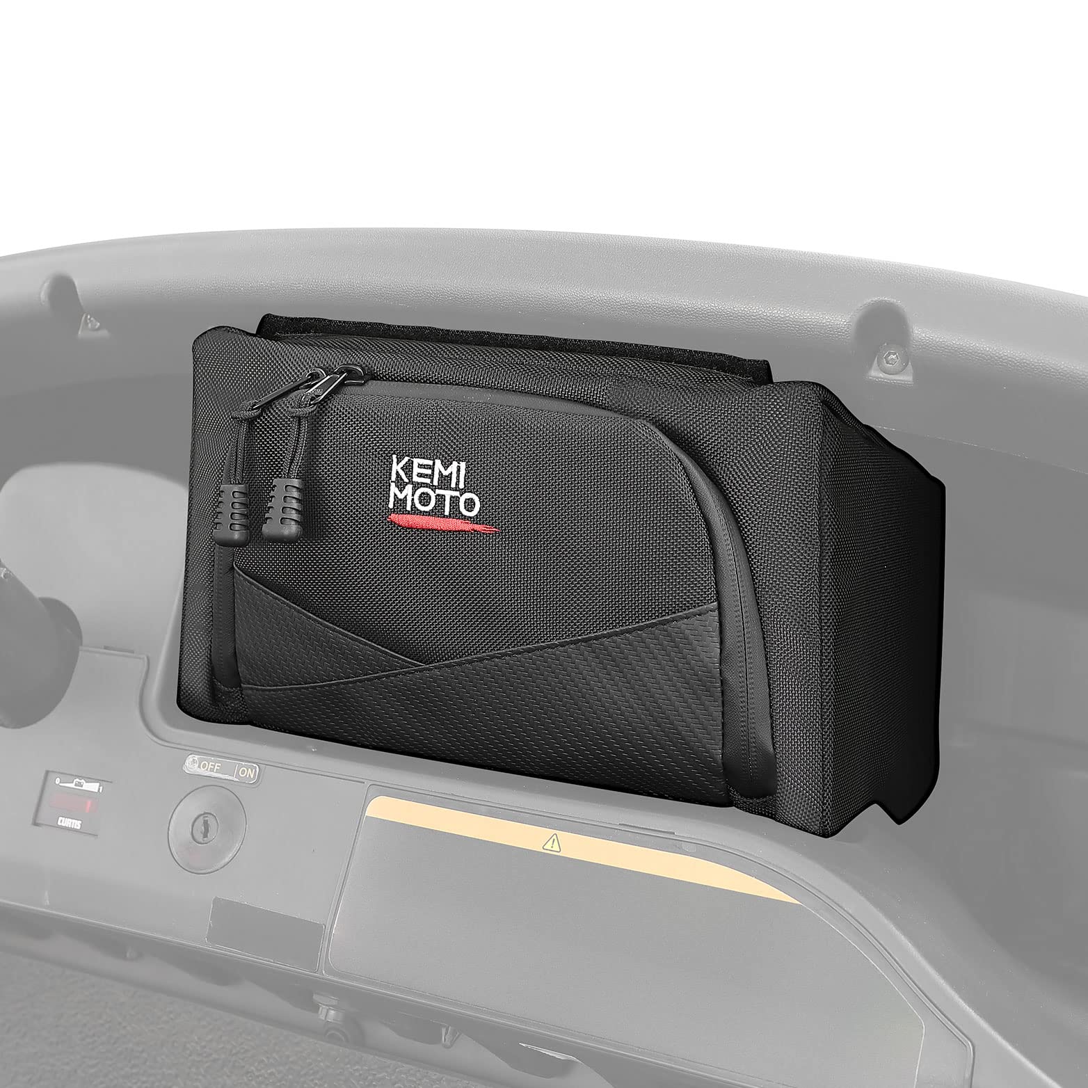 Photo of Golf Cart Dash Storage Bag for Club Car Precedent/ Tempo/ Onward by Kemimoto - Premium for UTVs / Side by Sides