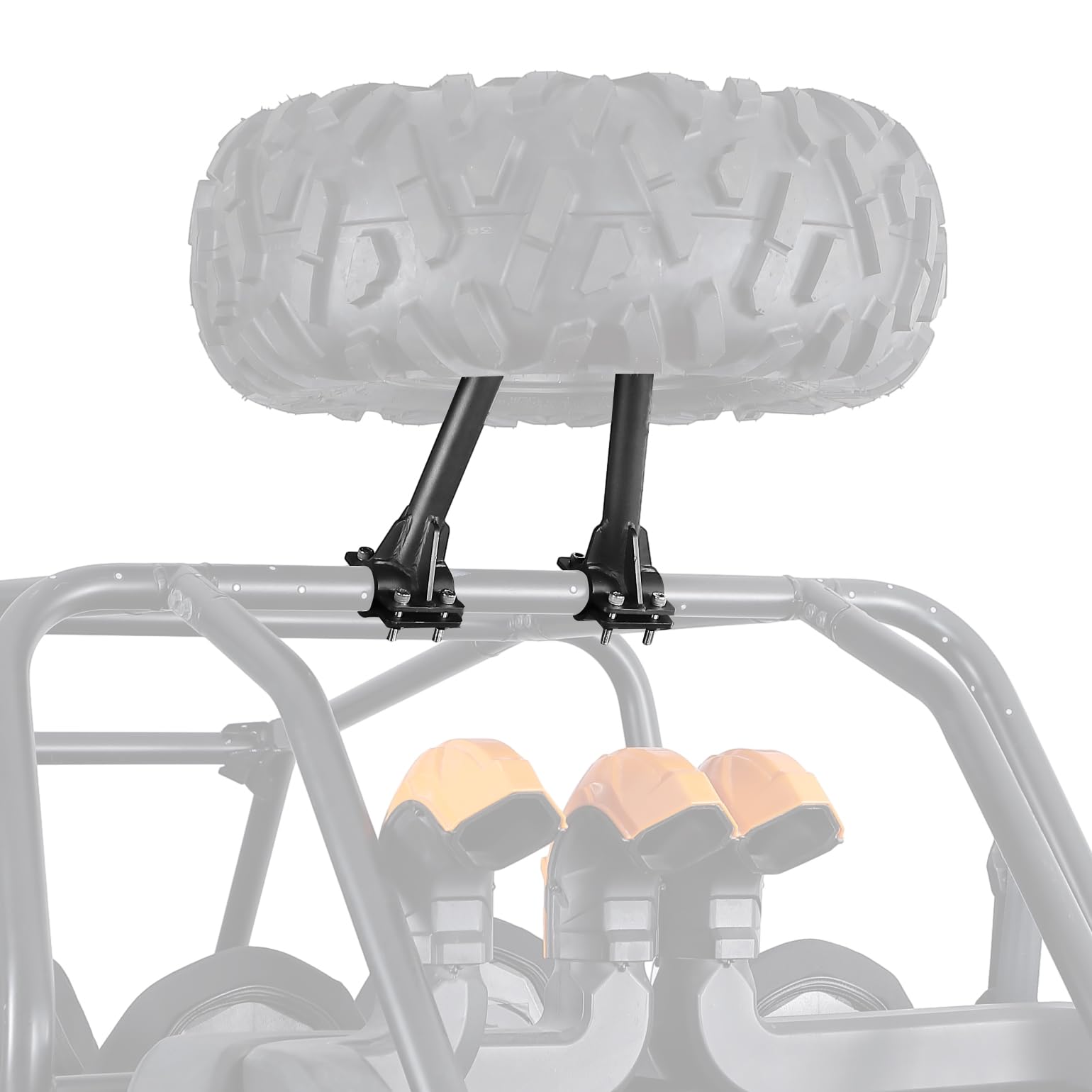 Photo of UTV Spare Tire Carrier for 1.5''-2'' Roll Cage for Polaros RZR, Kawasaki Mule by Kemimoto - Premium for UTVs / Side by Sides