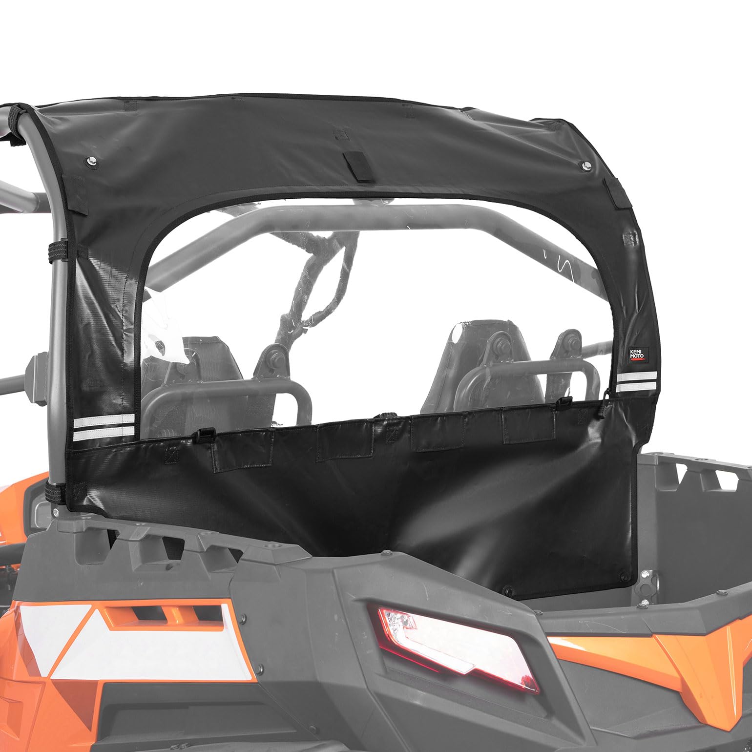 Photo of Soft Rear Windshield with Zipper for CFMOTO ZForce 500 | 800 | 1000 by Kemimoto - Premium for UTVs / Side by Sides