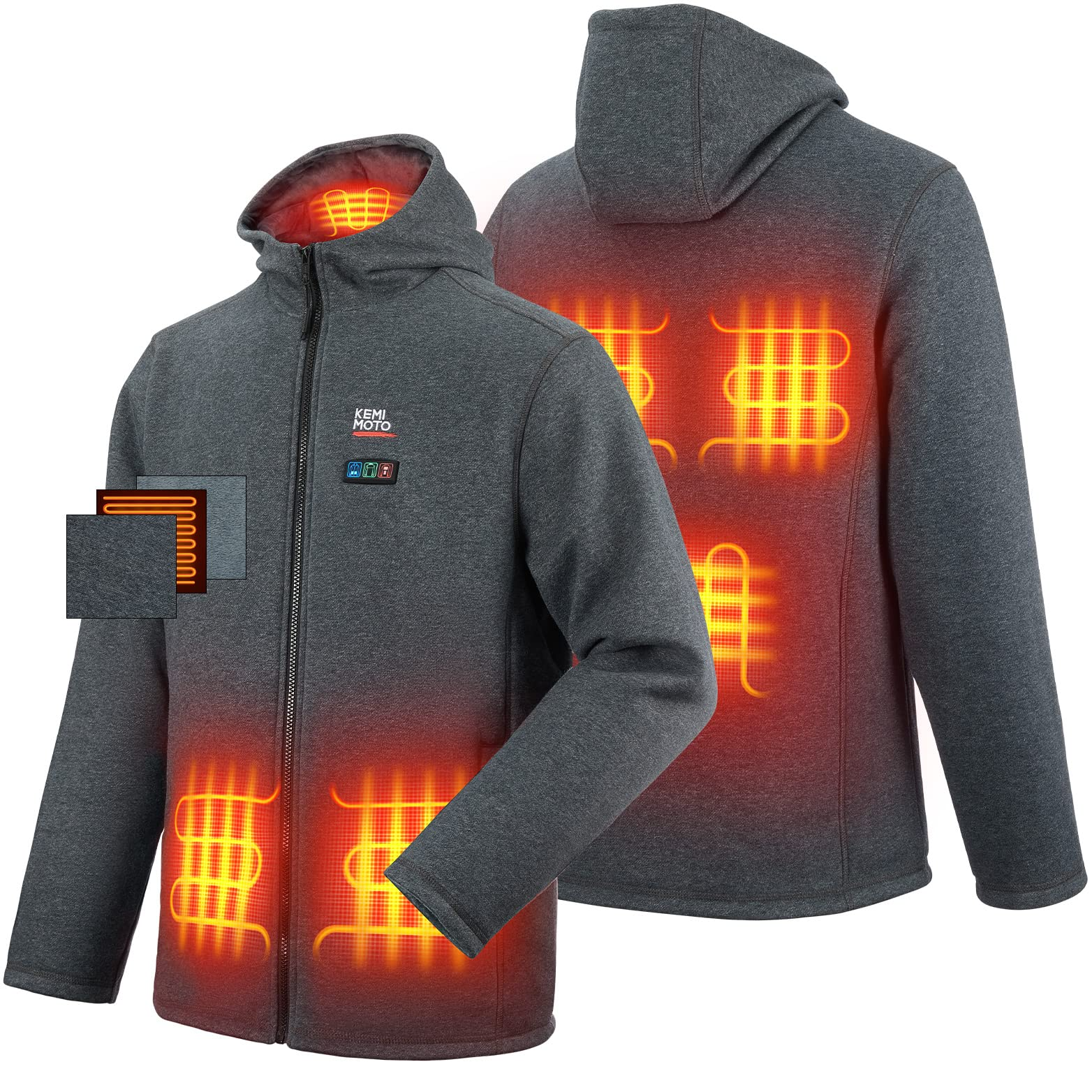 Photo of Heated Hoodie with 12V Battery Pack by Kemimoto - Premium for UTVs / Side by Sides