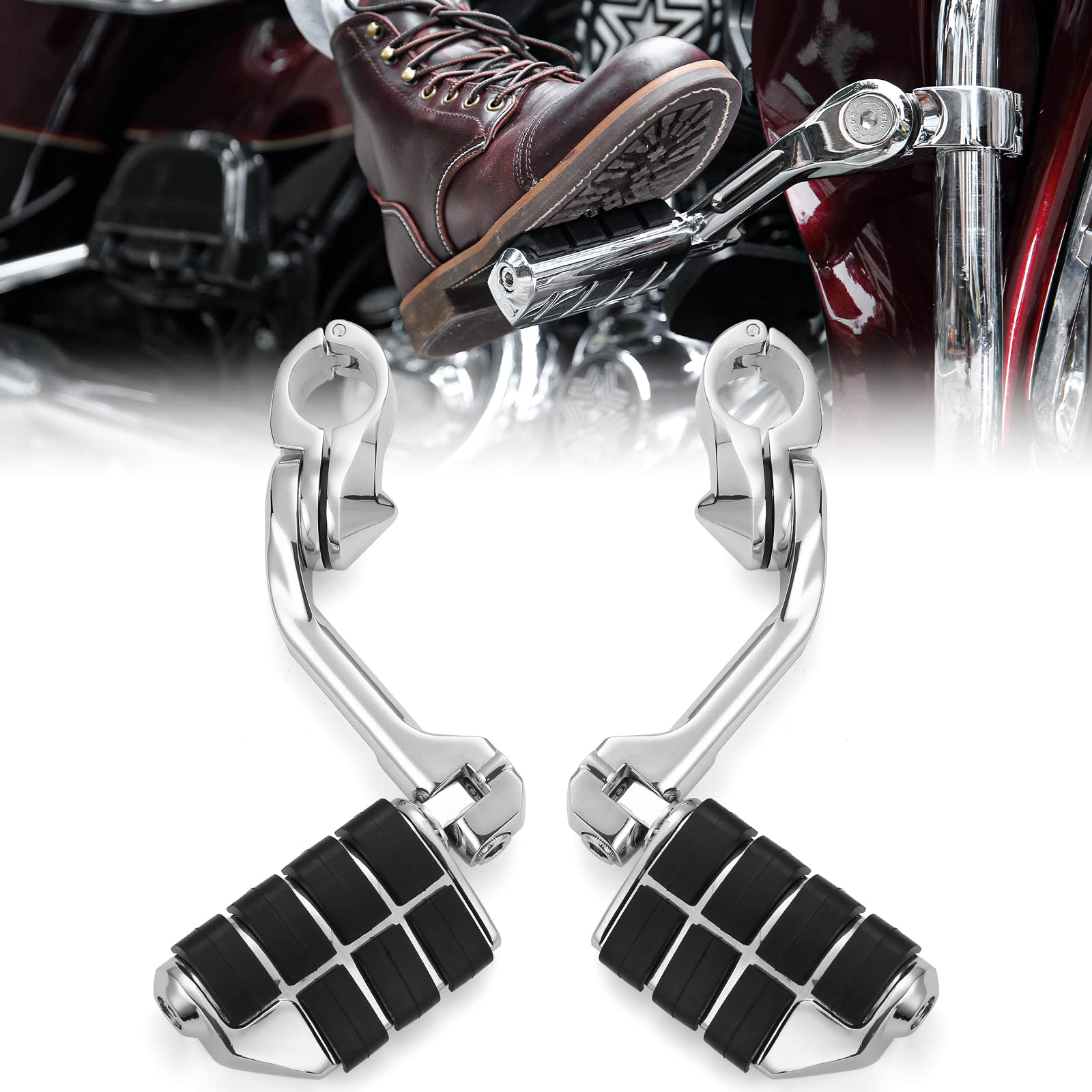 Photo of Highway Pegs, 1 1/4-Inch Foot Rests by Kemimoto - Premium for UTVs / Side by Sides