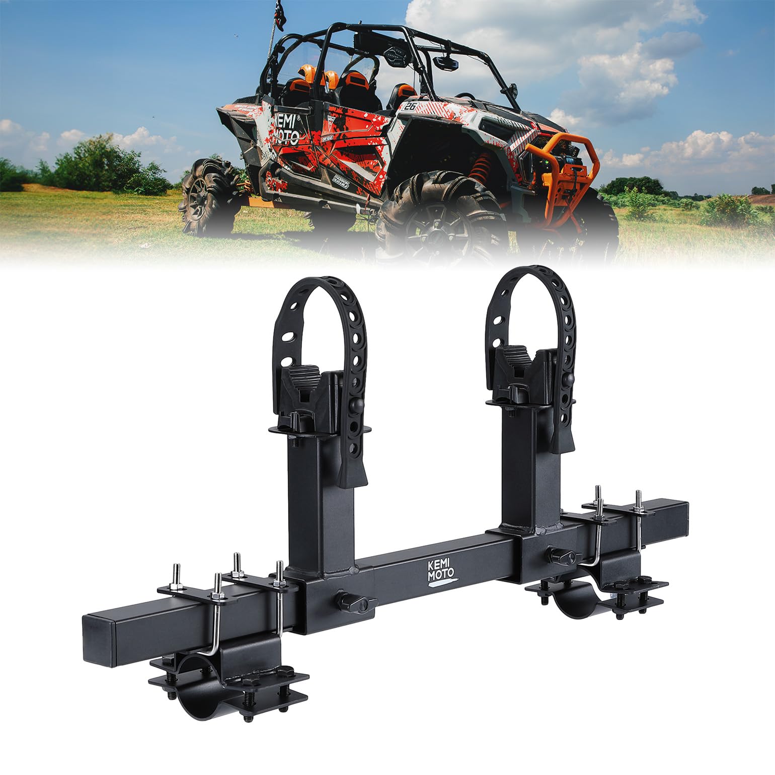 Photo of UTV Ice Auger Holder for 1.65''-2'' Roll Bar by Kemimoto - Premium for UTVs / Side by Sides