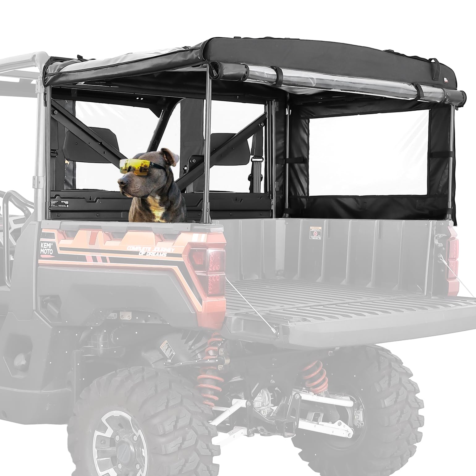 Photo of UTV Soft Cargo Camper Bed Cover Rack for Polaris Ranger 570 Full-size/XP 900/1000 / XP 1000 / Crew by Kemimoto - Premium for UTVs / Side by Sides