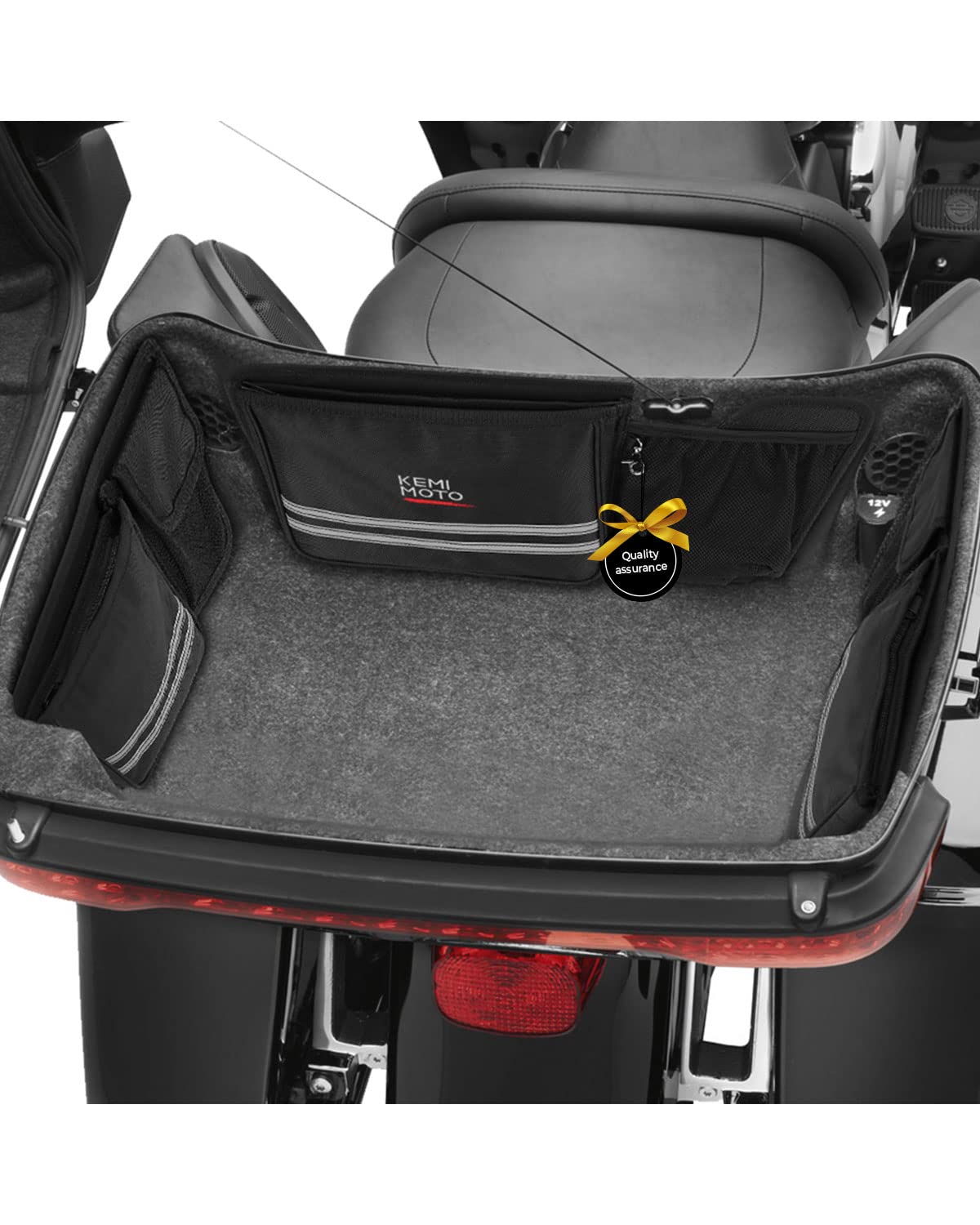 Photo of Street Glide Tour Pak Organizer for Electra Glide Road King Road Glide by Kemimoto - Premium for UTVs / Side by Sides