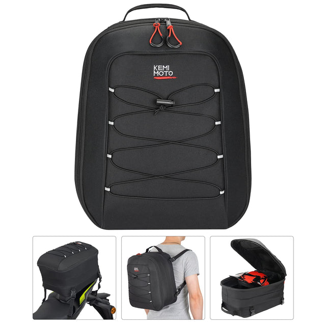 Photo of 22L-30L Motorcycle Tail Bag by Kemimoto - Premium for UTVs / Side by Sides