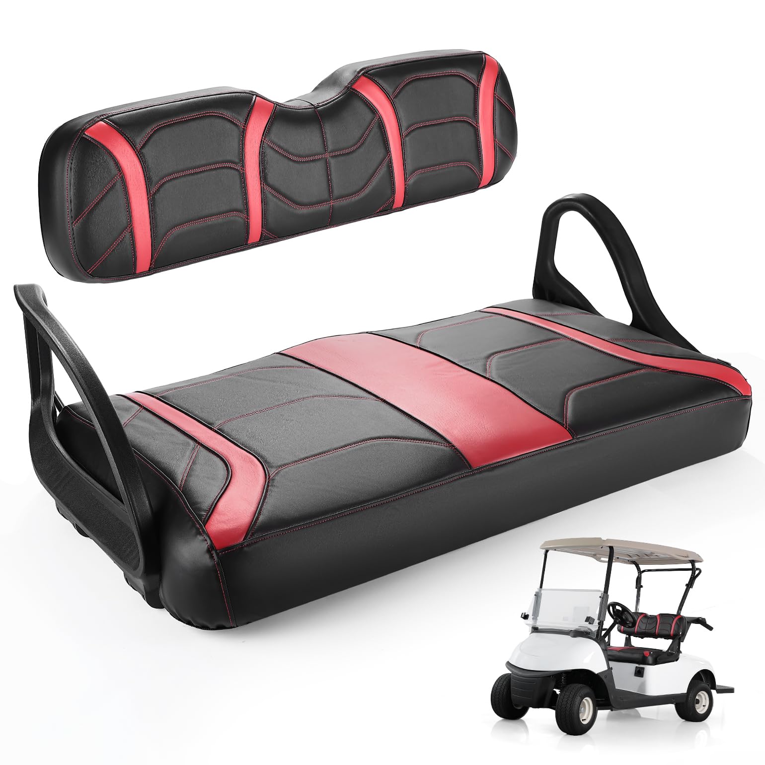 Photo of Golf Cart Front Seat Covers for EZGO RXV OEM Front Seats by Kemimoto - Premium for UTVs / Side by Sides
