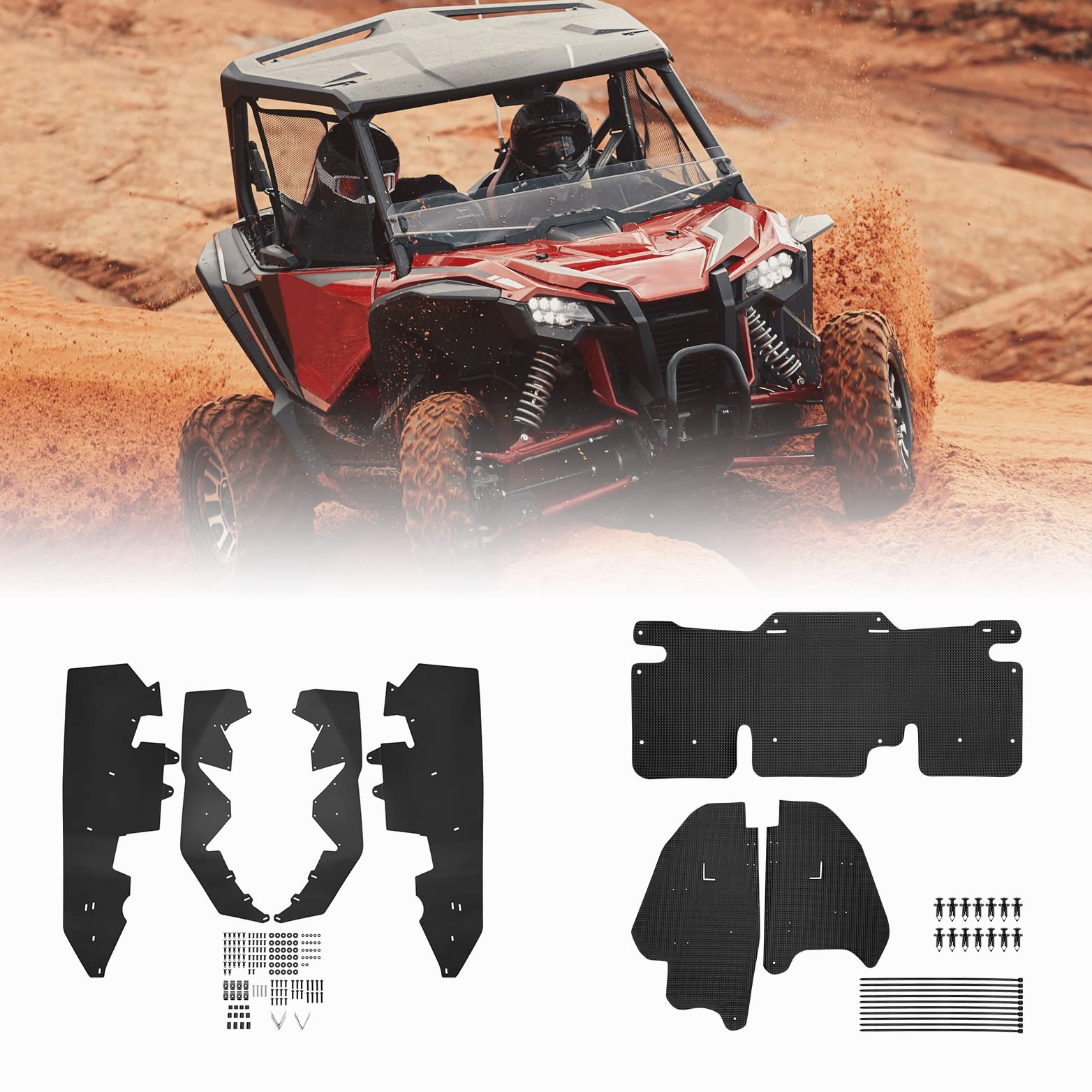 Photo of Fender Flares Mud Guards Mud Flaps For Talon 1000r 1000x 1000x-4 by Kemimoto - Premium for UTVs / Side by Sides