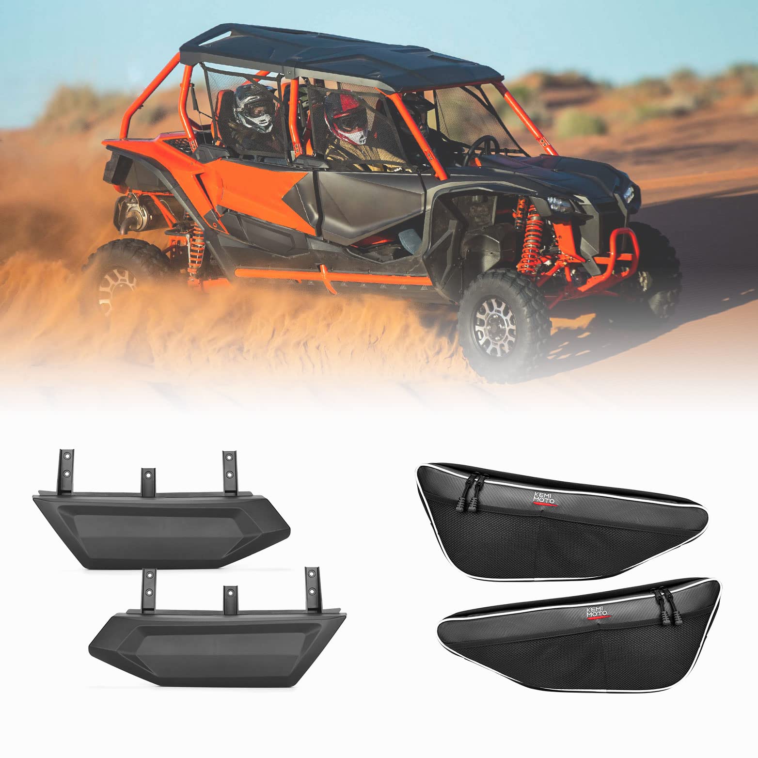 Photo of Kemimoto Door Bags & UTV Rear Lower Door Bottom Panel Insert Fit Talon by Kemimoto - Premium for UTVs / Side by Sides
