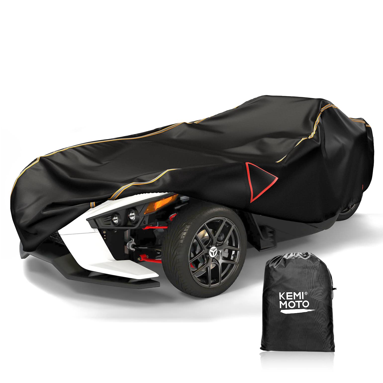 Photo of Kemimoto Full Cover with Reflective Strips For Polaris Slingshot S/R/SL/SLR/GT by Kemimoto - Premium for UTVs / Side by Sides