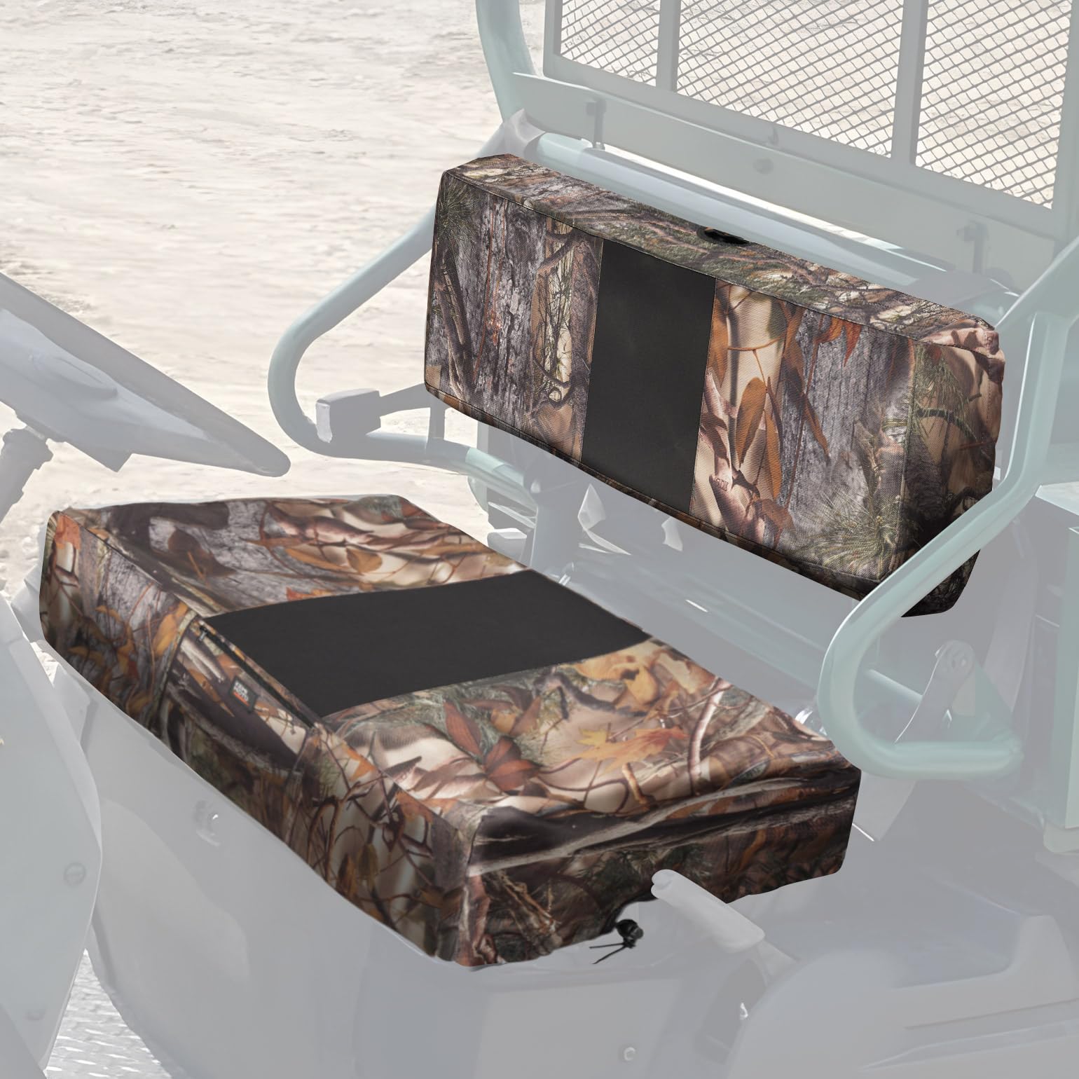 Photo of Camo Bench Seat Cover for Kawasaki Mule 610 600 600D by Kemimoto - Premium for UTVs / Side by Sides