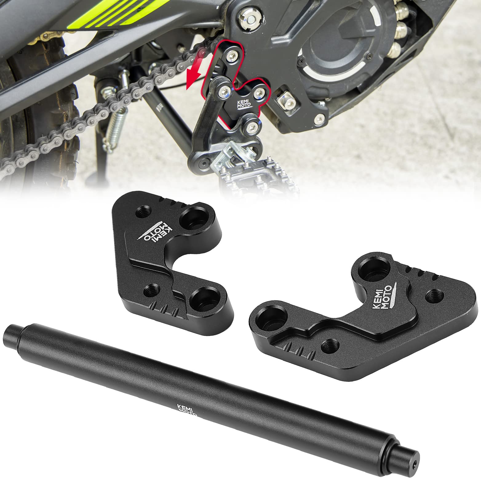 Photo of Kemimoto Foot Peg Extension Bracket Kits For Sur-Ron Light Bee Electric Bike by Kemimoto - Premium for UTVs / Side by Sides