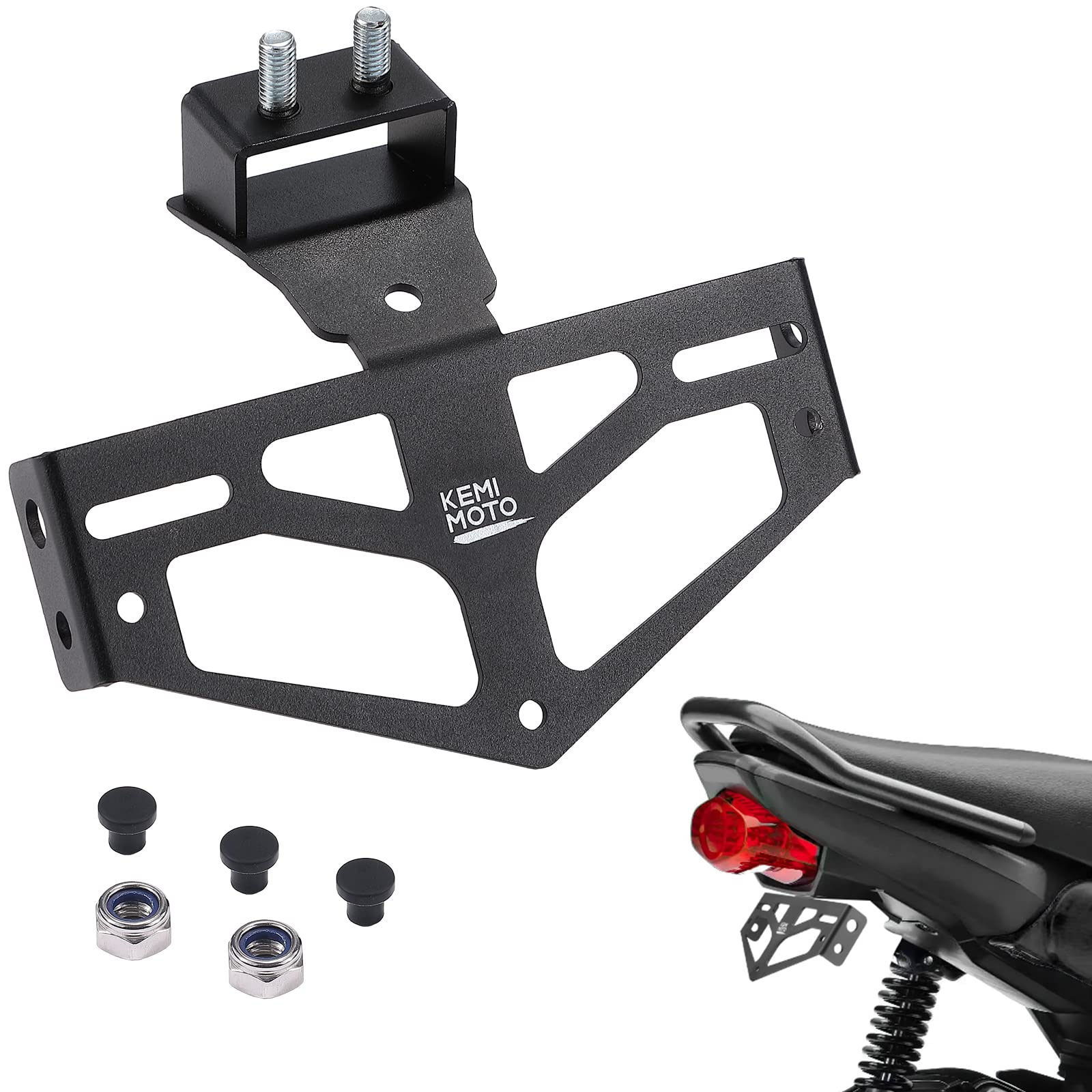 Photo of Motorcycle License Plate Holder For Honda Navi 2022 2023 by Kemimoto - Premium for UTVs / Side by Sides