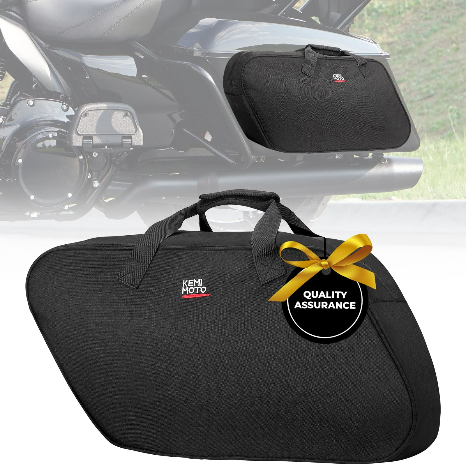 Photo of Motorcycle Saddlebag Liner Bag for Touring Models Street Glide Road by Kemimoto - Premium for UTVs / Side by Sides