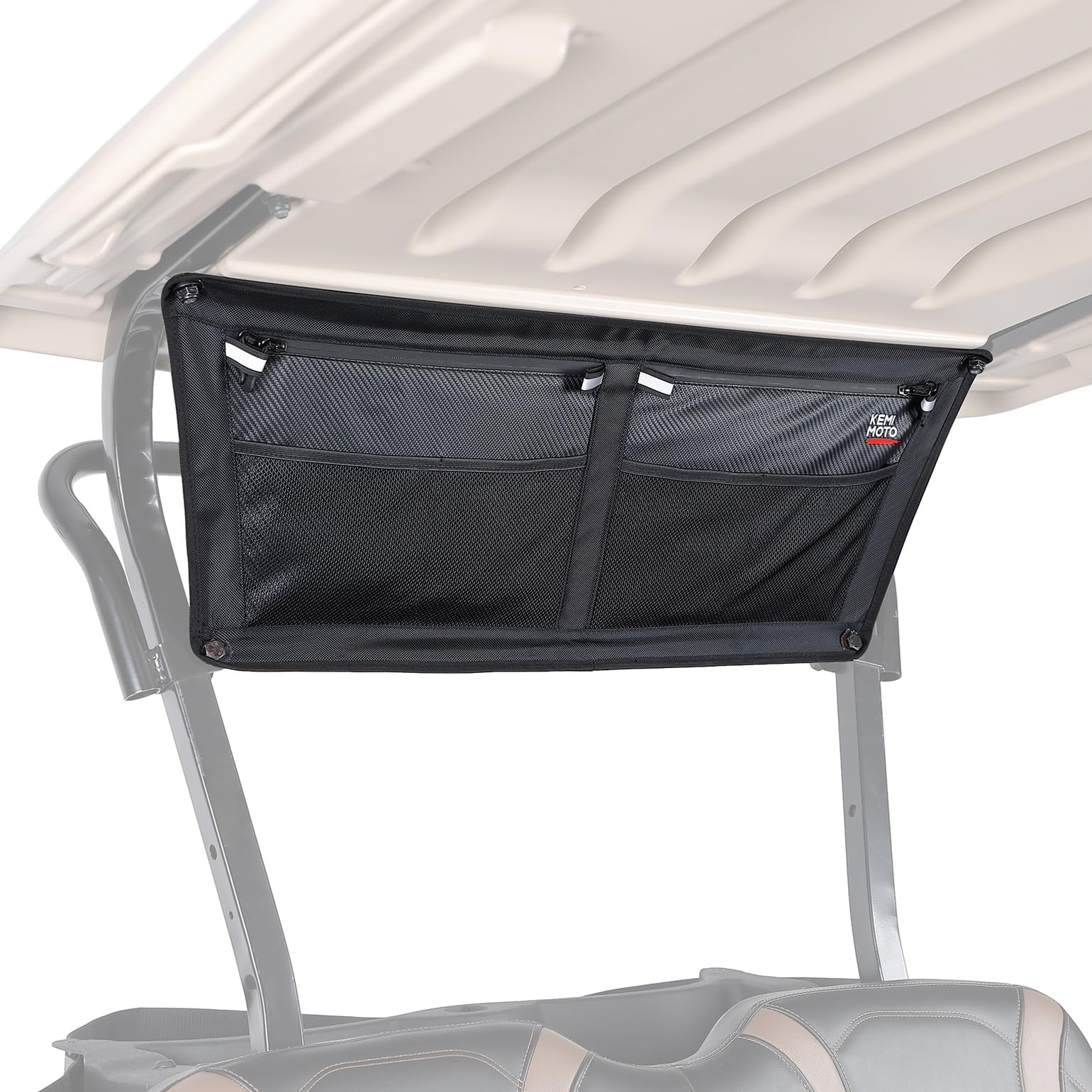 Photo of Golf Cart Overhead Storage Bag for 2/2+2 Passenger EZGO RXV by Kemimoto - Premium for UTVs / Side by Sides