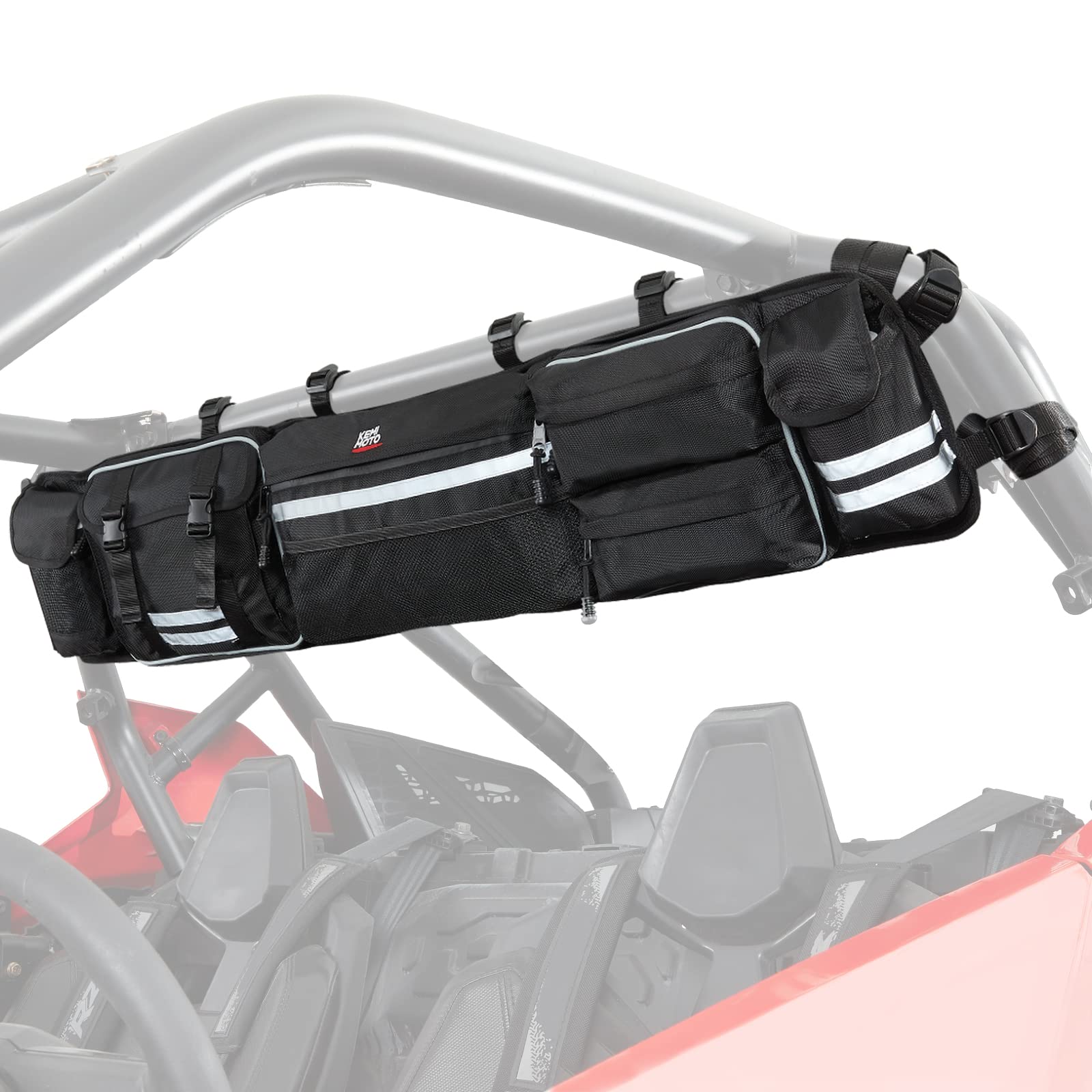 Photo of Universal UTV Roll Cage Organizer for Polaris Ranger RZR/ Pioneer Talon by Kemimoto - Premium for UTVs / Side by Sides