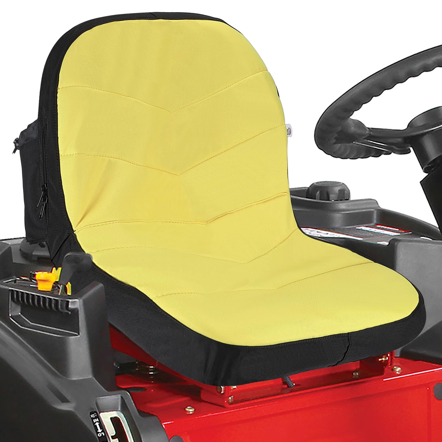 Photo of Universal Riding Lawn Mower Seat Cover For 12.5"-14" High Seats by Kemimoto - Premium for UTVs / Side by Sides