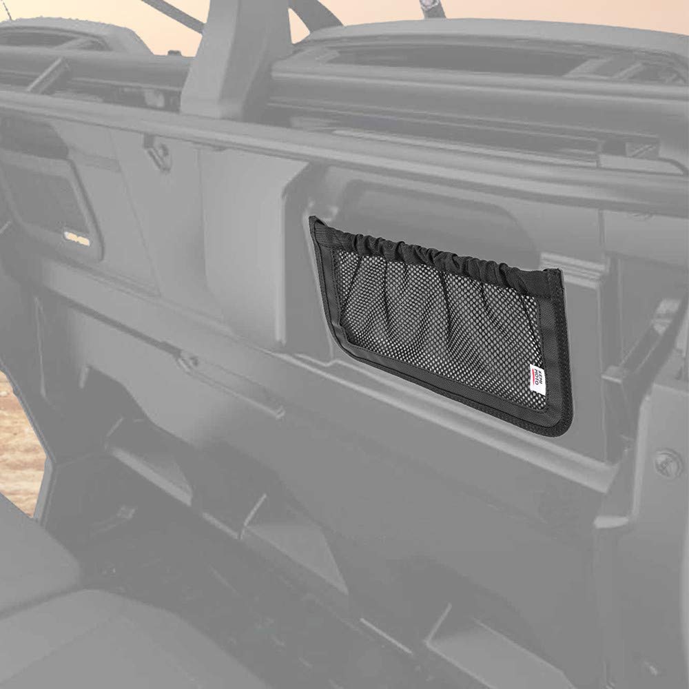 Photo of UTV Backrest Rear Storage Nets for Can Am Defender Max by Kemimoto - Premium for UTVs / Side by Sides