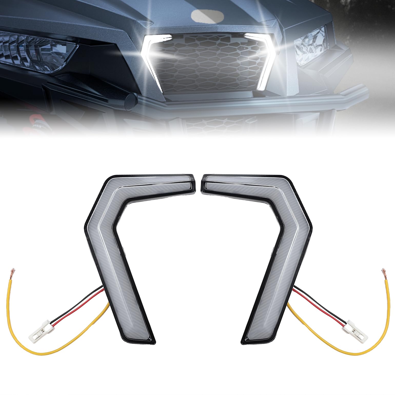 Photo of Kemimoto 2x Front Fang Accent Light Turn Signal For Polaris General 1000 2016-2024 by Kemimoto - Premium for UTVs / Side by Sides