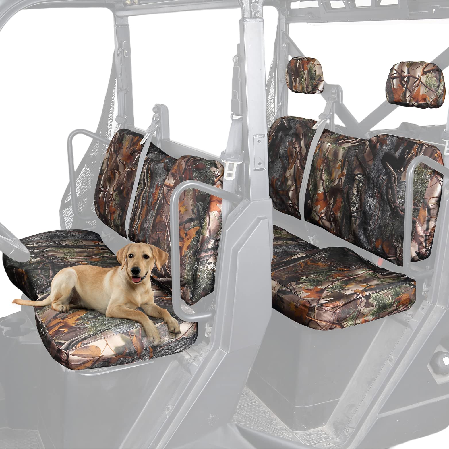 Photo of Seat Cover with Headrest Cover for Polaris Ranger Crew 1000/Crew XP 1000 by Kemimoto - Premium for UTVs / Side by Sides
