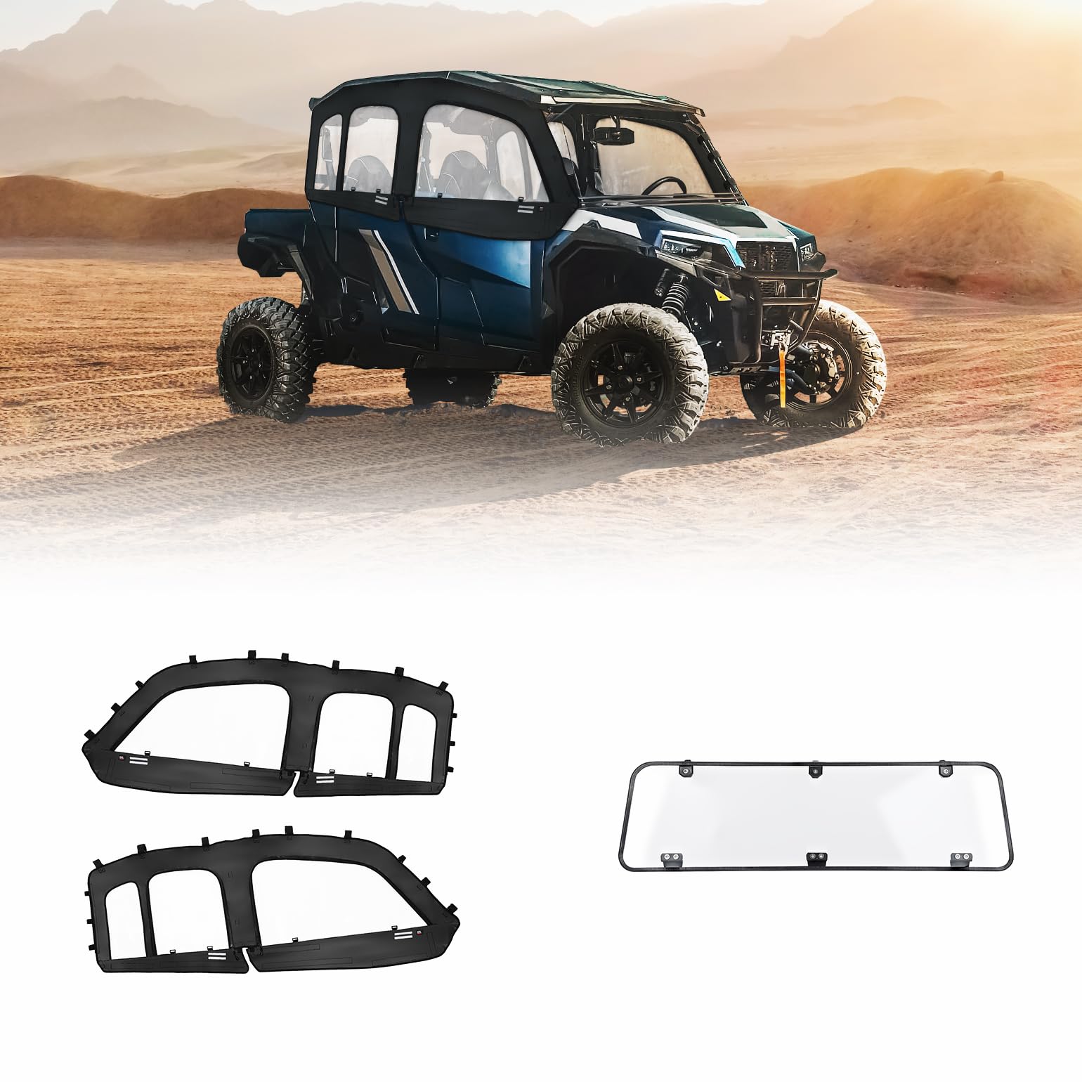 Photo of Soft Cab Enclosure & Rear Windshield for General XP 4 1000 by Kemimoto - Premium for UTVs / Side by Sides