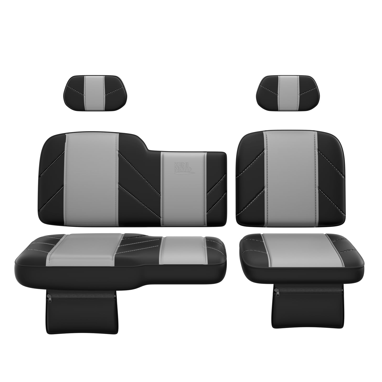Photo of UTV Leather Seat Covers with Pocket for Polaris Ranger XP 1000/Crew by Kemimoto - Premium for UTVs / Side by Sides
