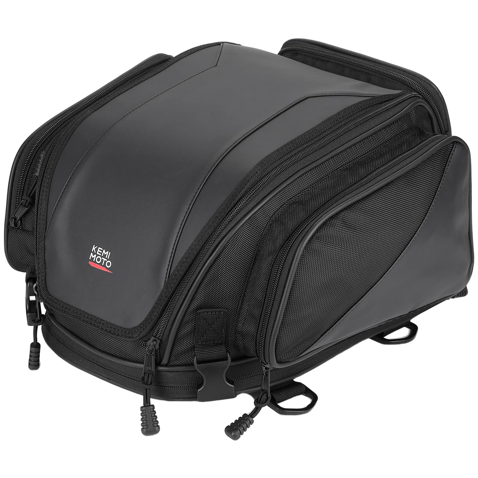 Photo of Motorcycle Tail Bag Expandable Sissy bar Bag 22L for Sportster Softail Dyna Touring by Kemimoto - Premium for UTVs / Side by Sides