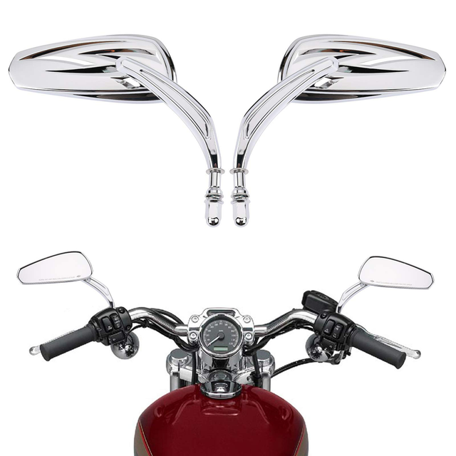 Photo of Long Stem Rear View Mirrors for Harley by Kemimoto - Premium for UTVs / Side by Sides
