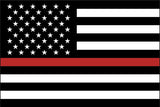 Thin Red Line Double Sided Grommet Flag 12”x18”