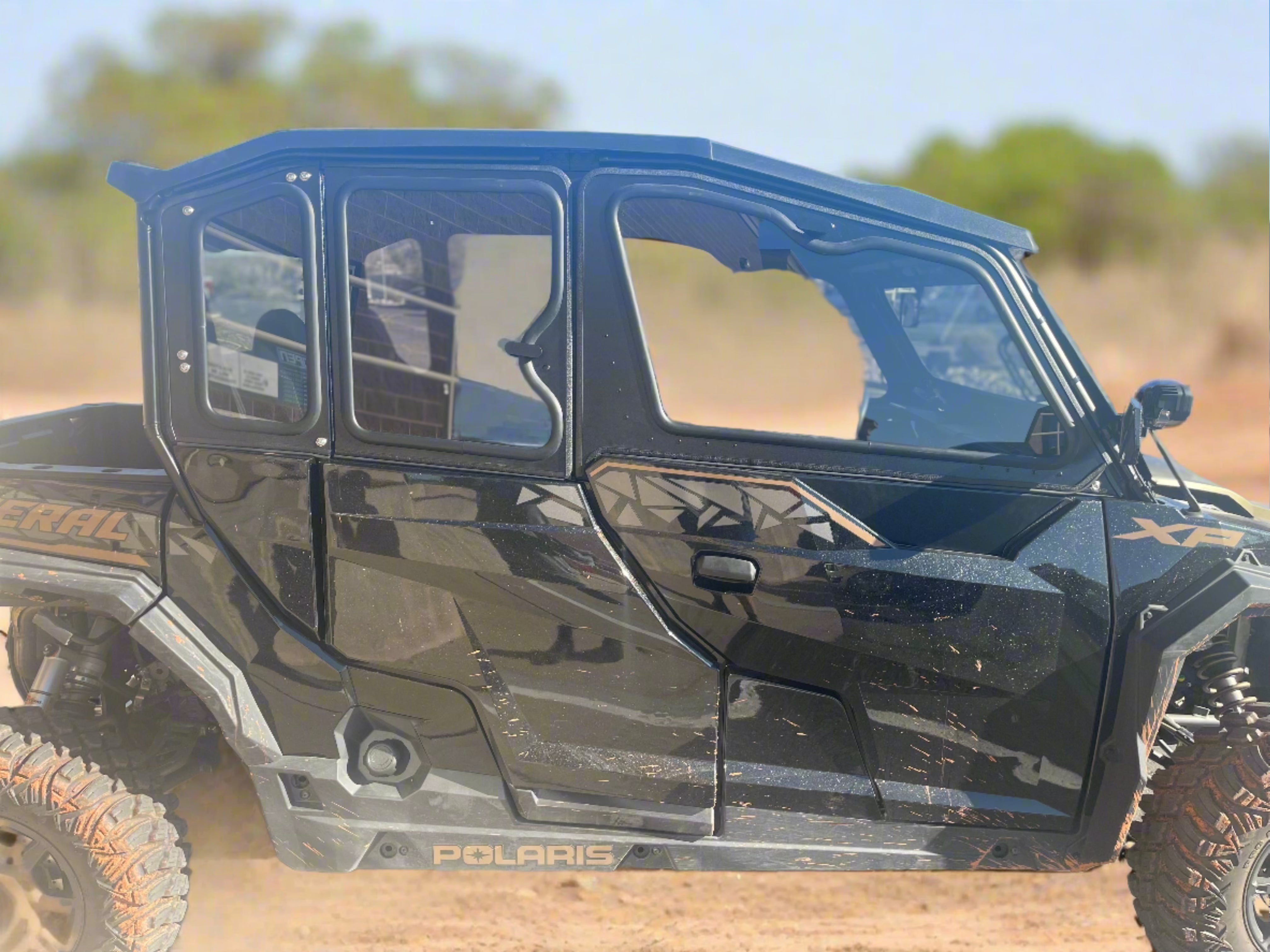 Photo of POLARIS GENERAL 4-SEAT Cab Enclosure "THE VAULT" 2016+ Upper Side Doors & Panels (Patent Pending) by Dirt Warrior Accessories - Premium VAULT for UTVs / Side by Sides