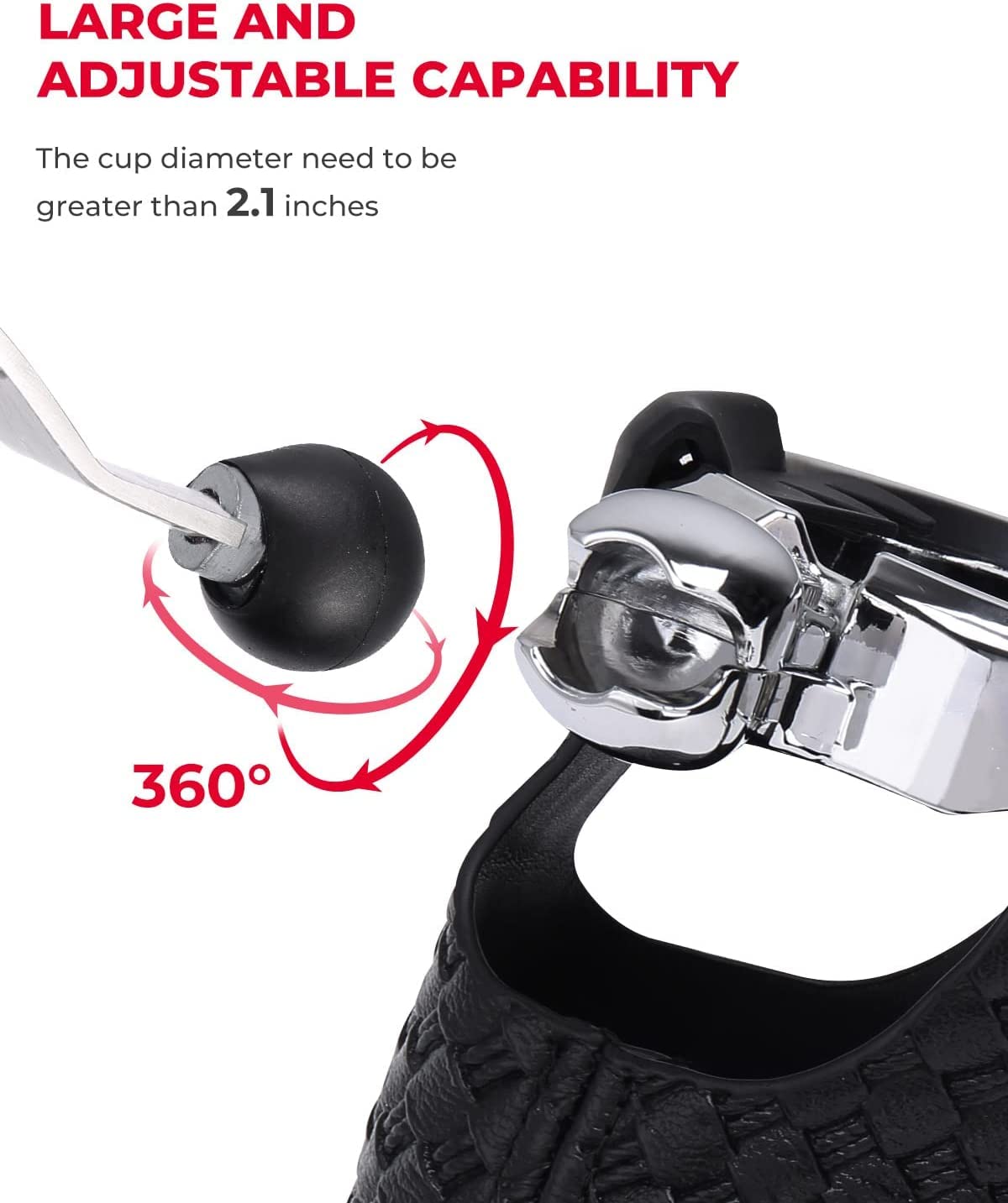 Photo of Synthetic Leather Motorcycle Cup Holder by Kemimoto - Premium for UTVs / Side by Sides